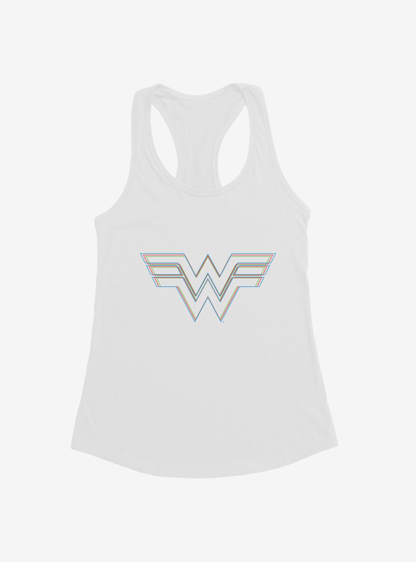 DC Comics Wonder Woman Colored Stencil Insignia Girls Tank, , hi-res