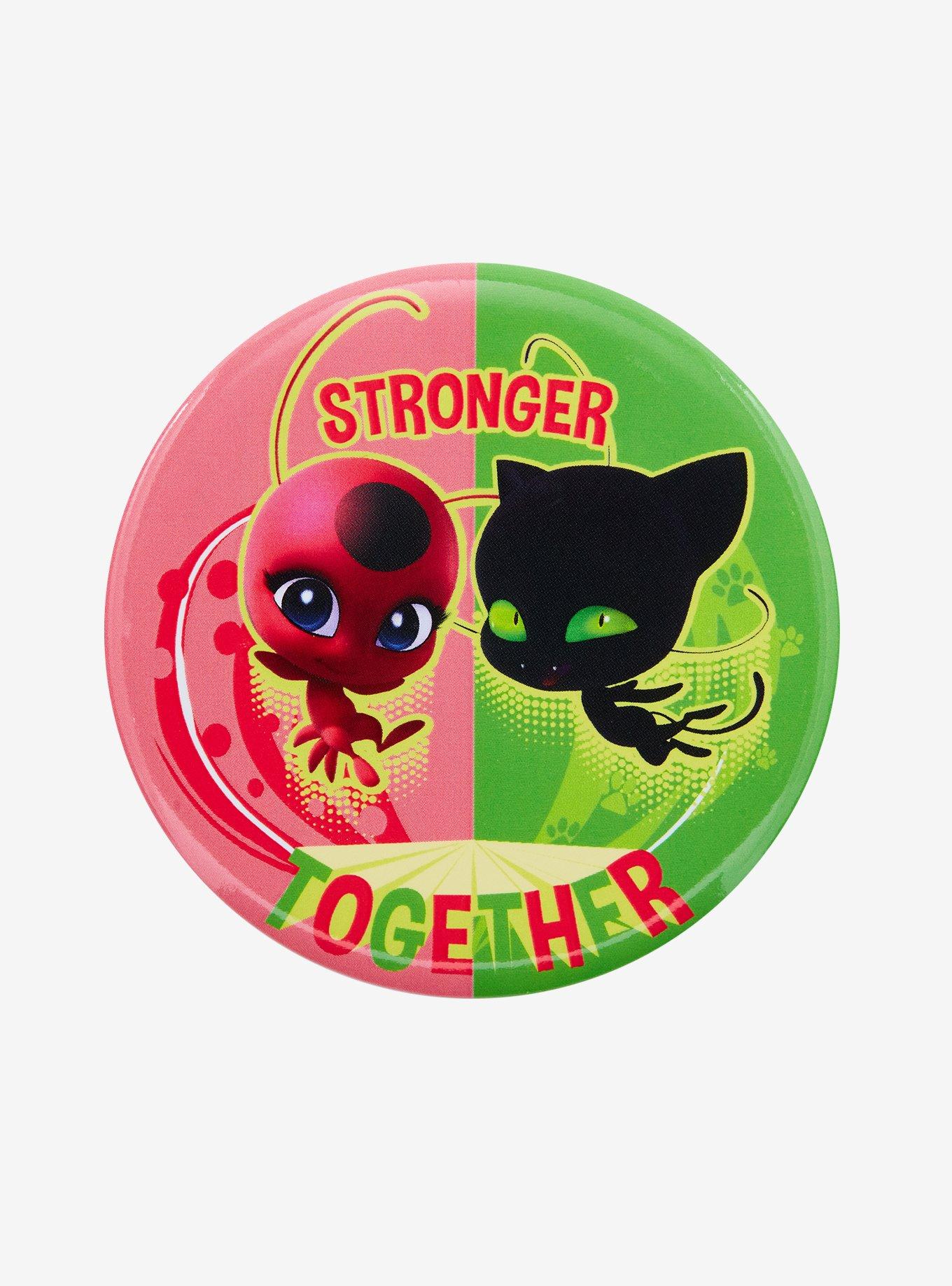 Miraculous Ladybug Tikki & Plagg 3 Inch Button, , hi-res