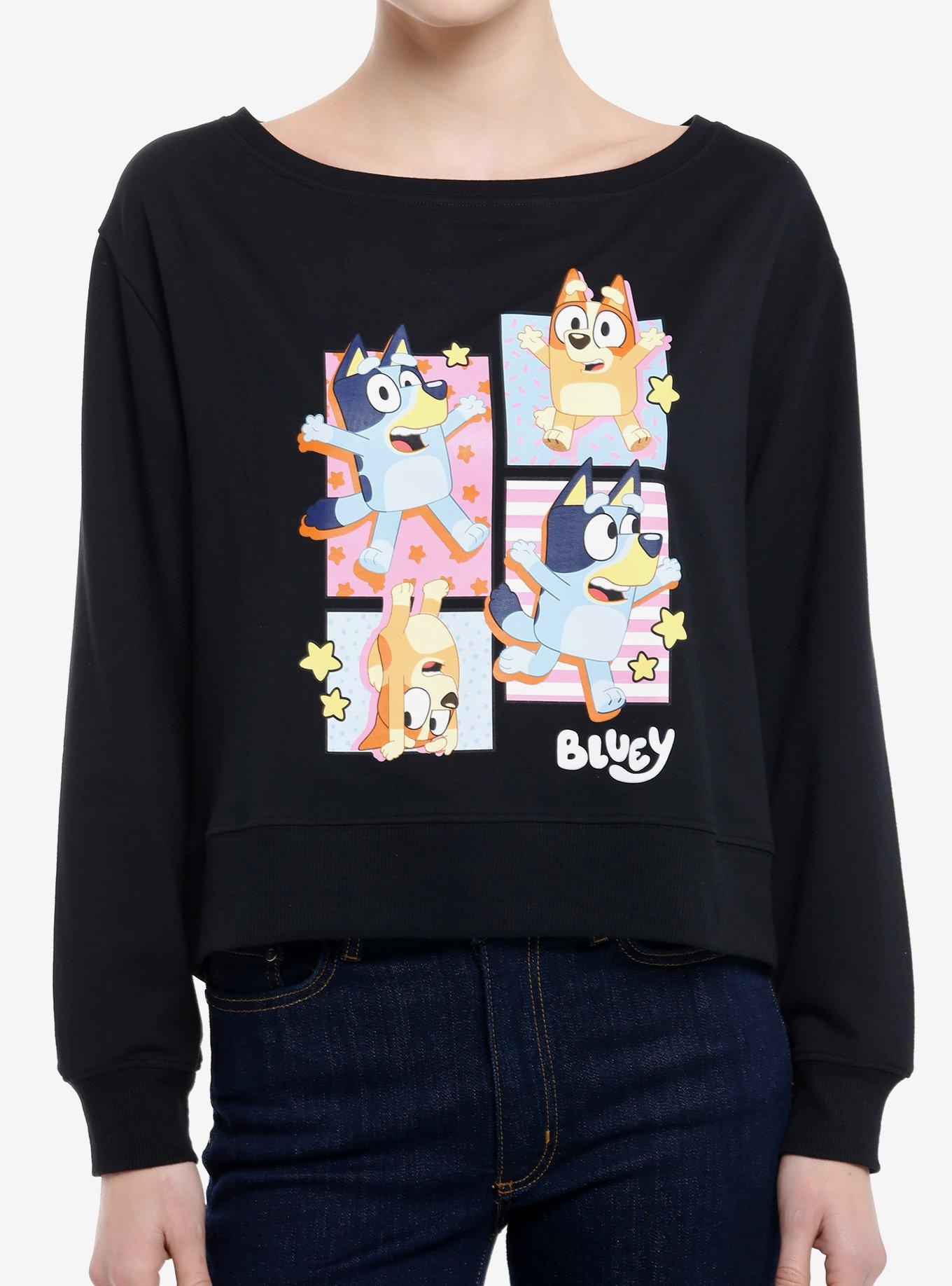 Bluey Bingo Boatneck Girls Sweatshirt