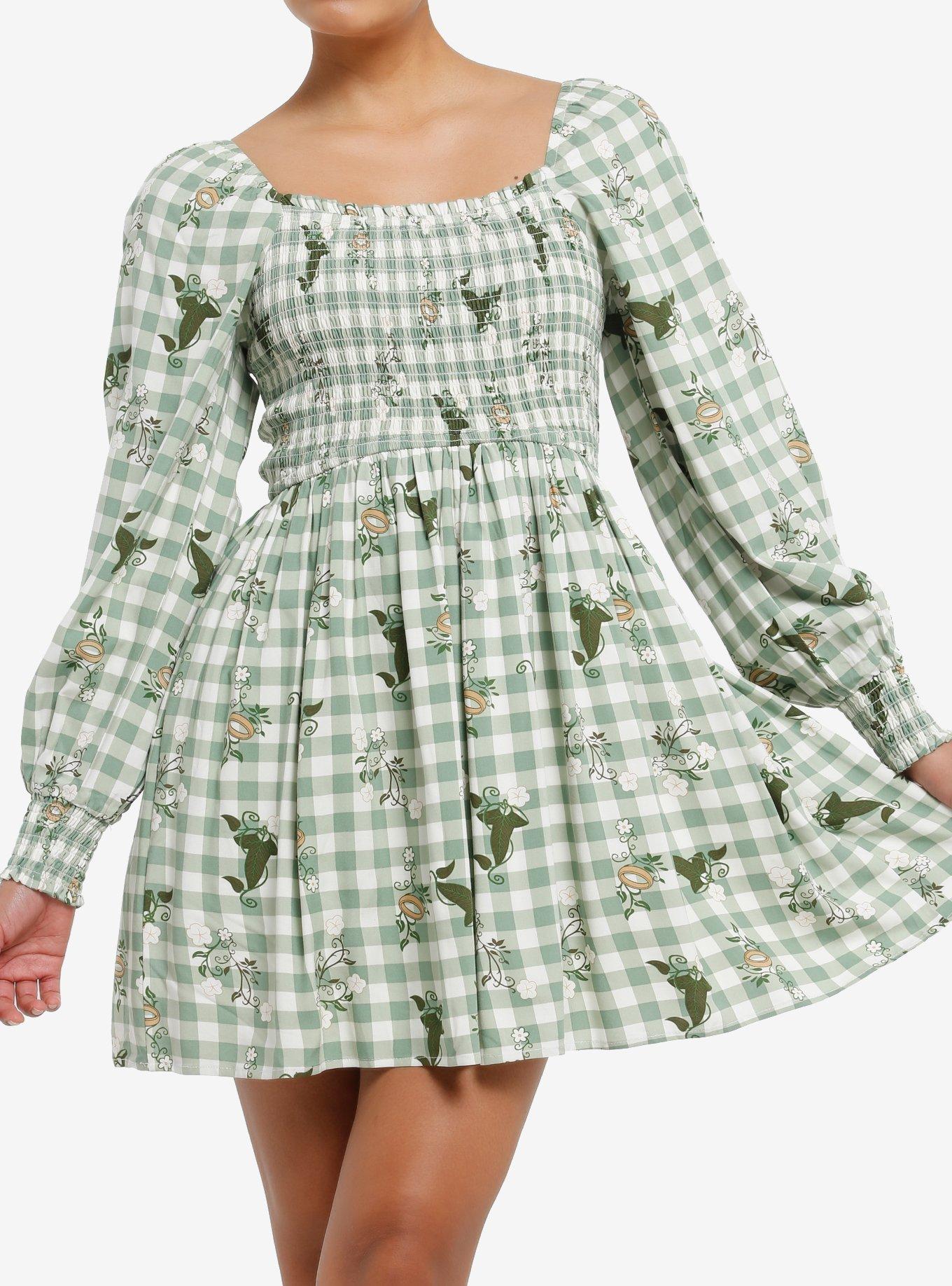 Her Universe The Lord Of The Rings Icons Gingham Long-Sleeve Dress Her Universe Exclusive 