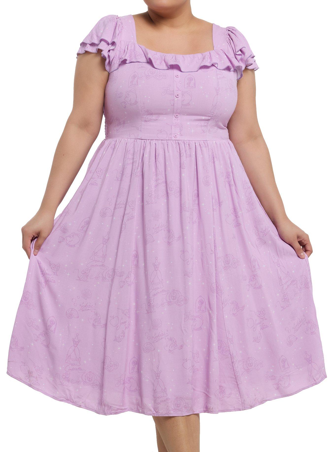 Her Universe Disney Princess Icons Midi Dress Plus Size Her Universe Exclusive, , hi-res