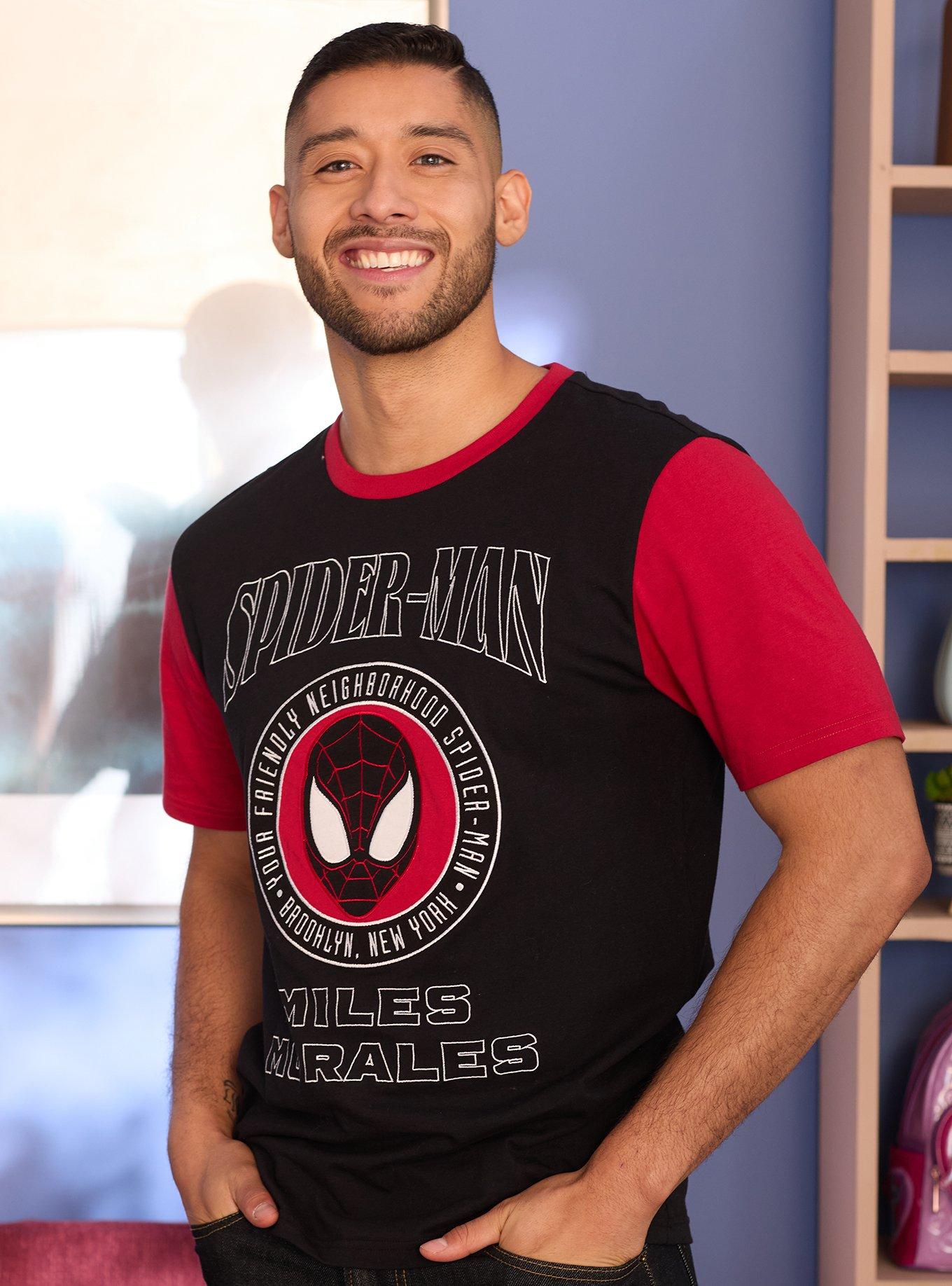 Marvel Spider-Man: Across the Spider-Verse Miles Morales Color Block T-Shirt — BoxLunch Exclusive, , hi-res