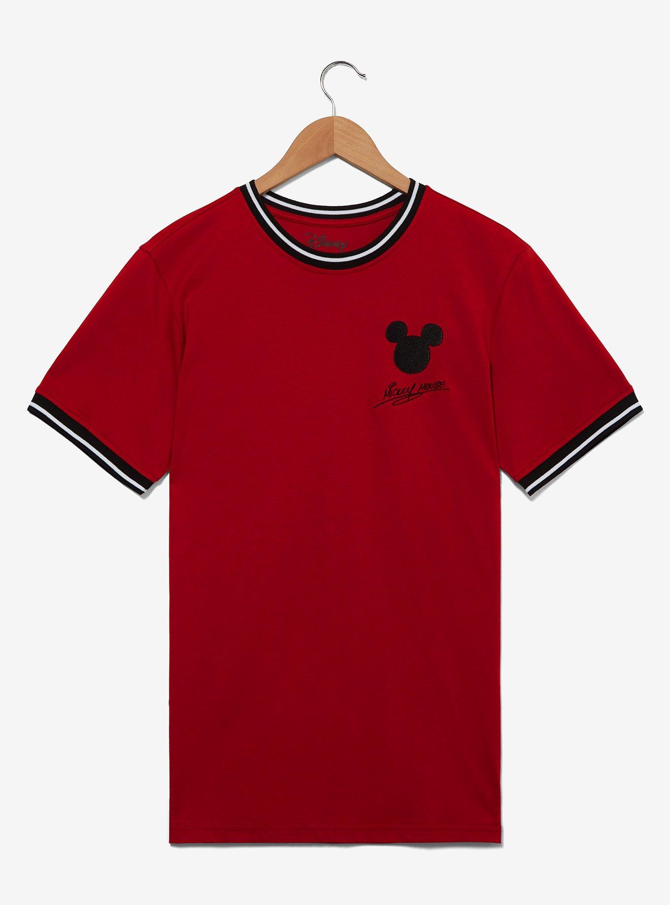 Disney Mickey Mouse Classic Signature Ringer T-Shirt — BoxLunch Exclusive, , hi-res