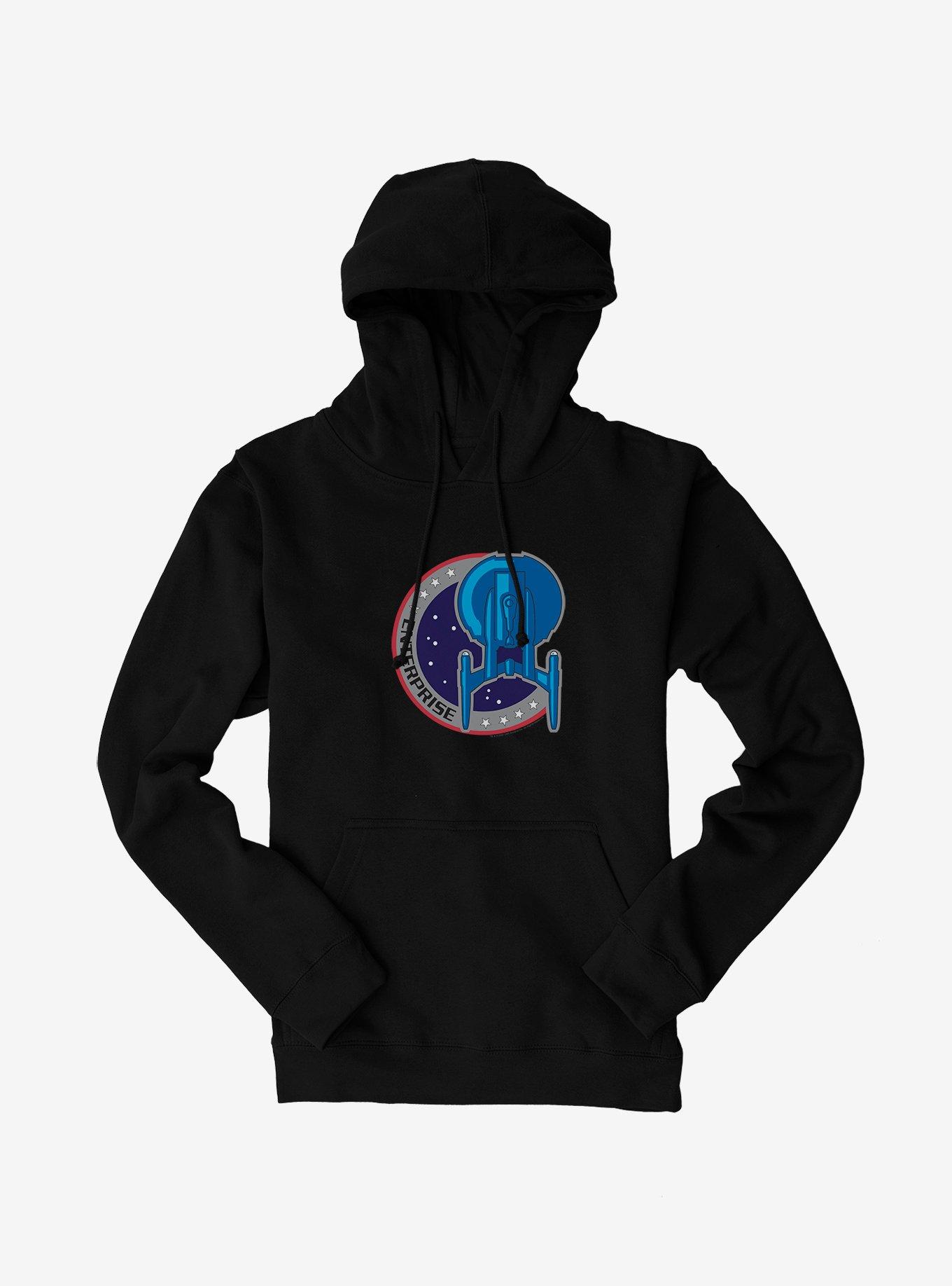 Star Trek Enterprise Ship Logo Hoodie, BLACK, hi-res