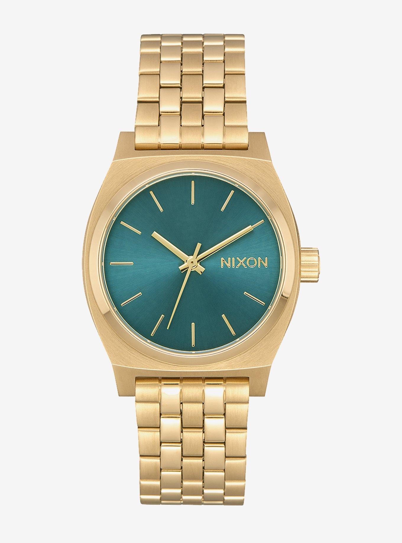 Nixon Medium Time Teller Gold/Turquoise Watch, , hi-res