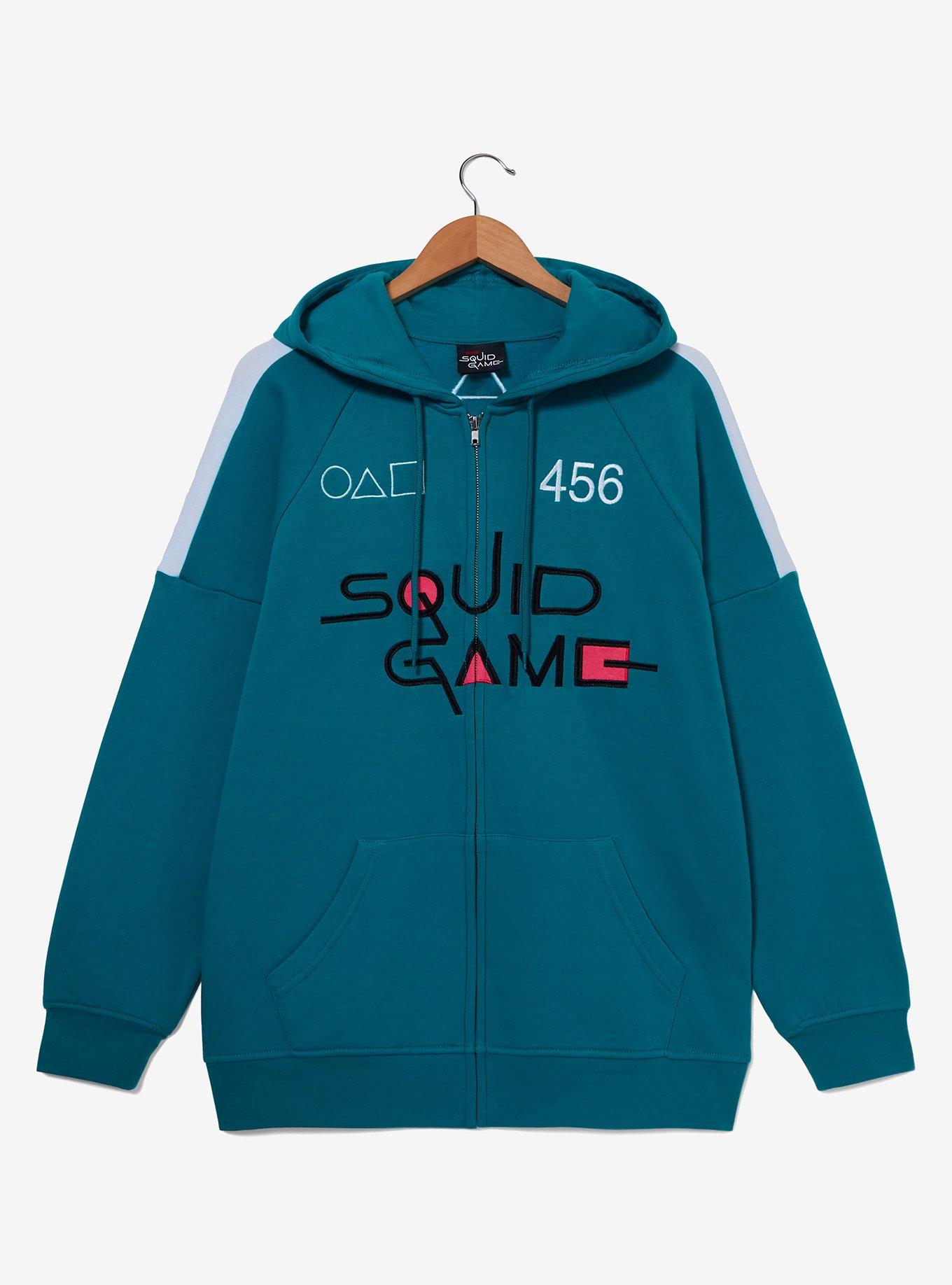 Squid Game Player 456 Replica Zippered Hoodie - BoxLunch Exclusive, , hi-res