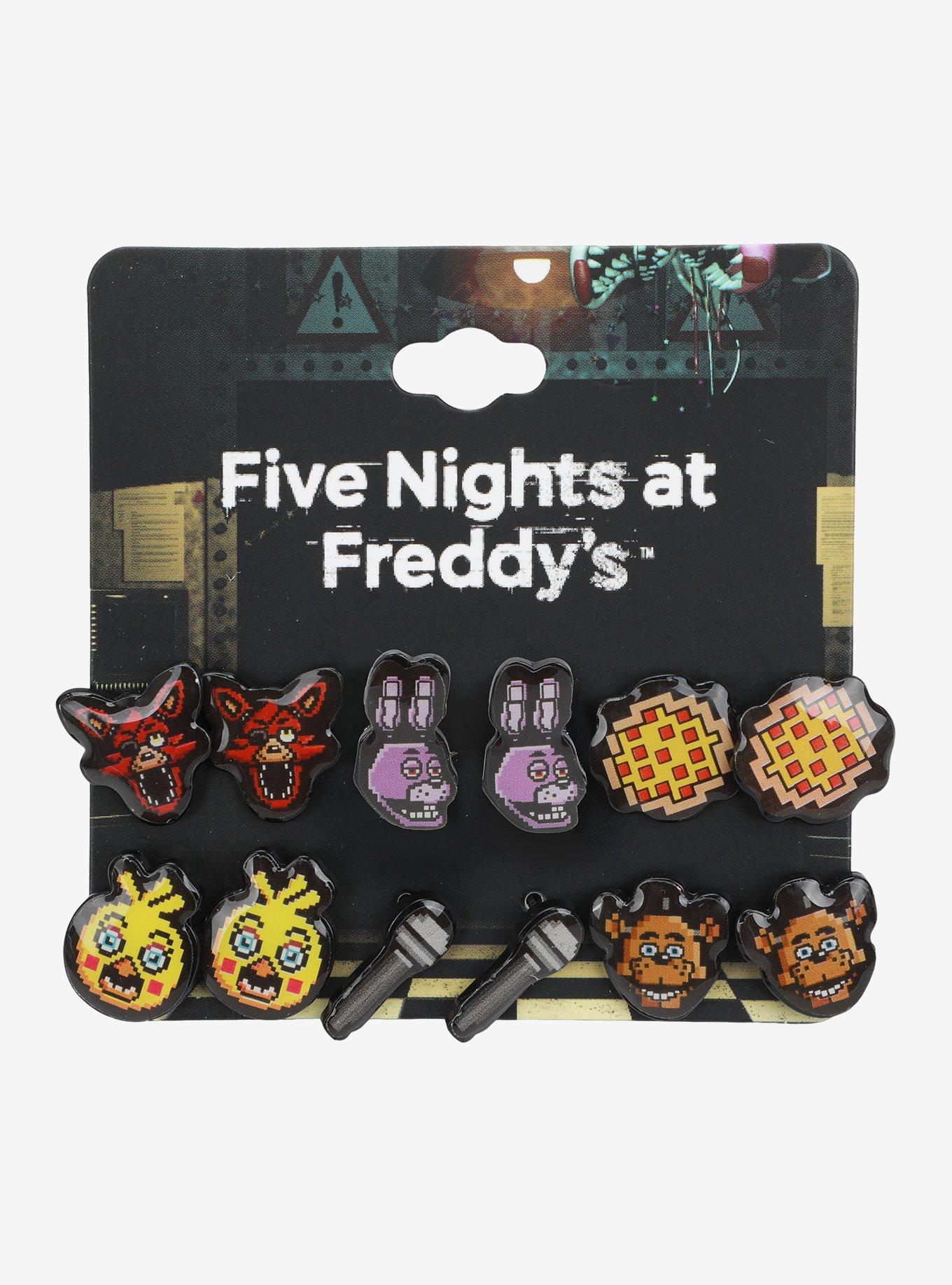 Five Nights at Freddy's Pixel Characters Earring Set, , hi-res