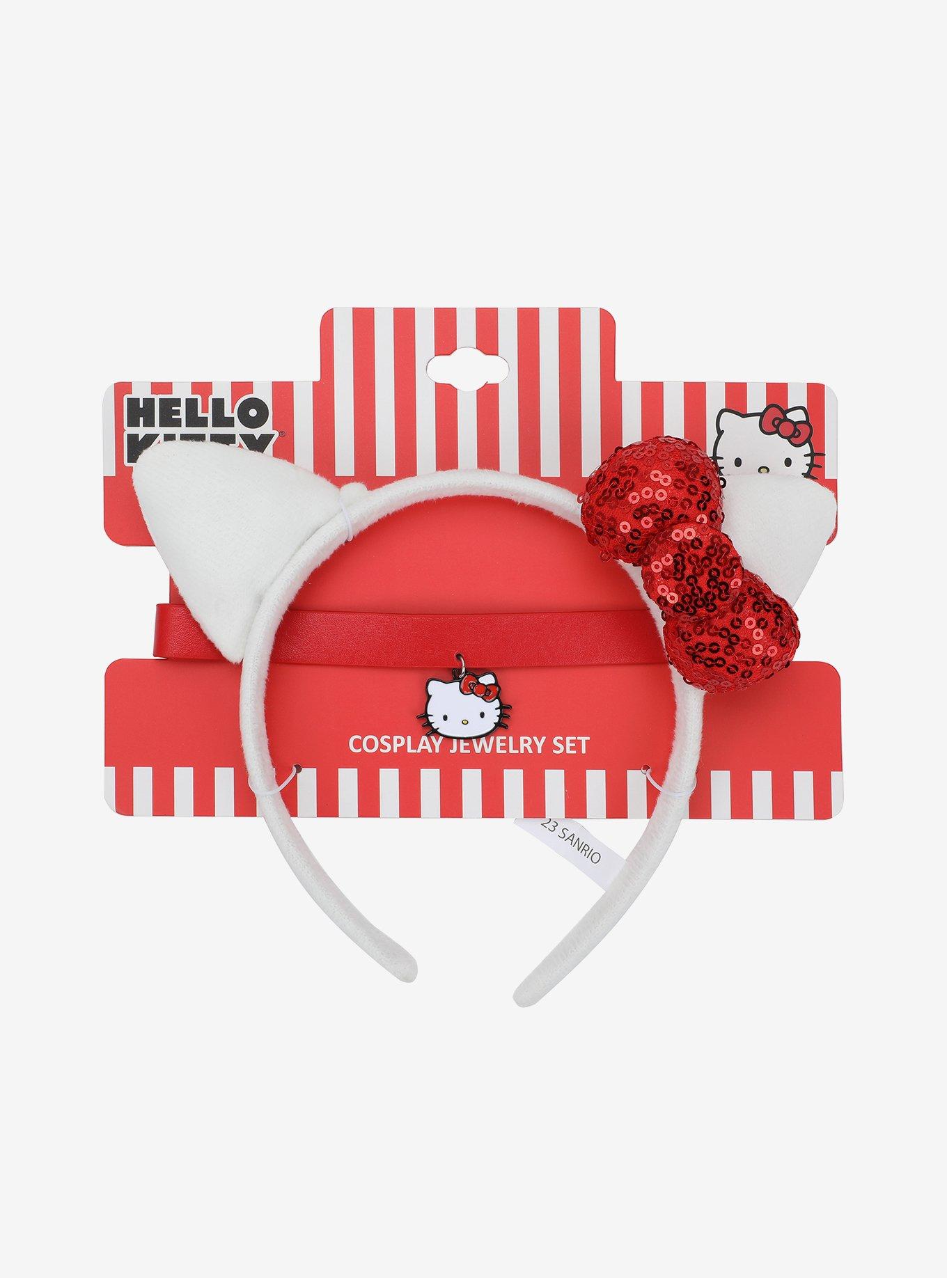 Sanrio Hello Kitty Ears Headband and Necklace Set, , hi-res