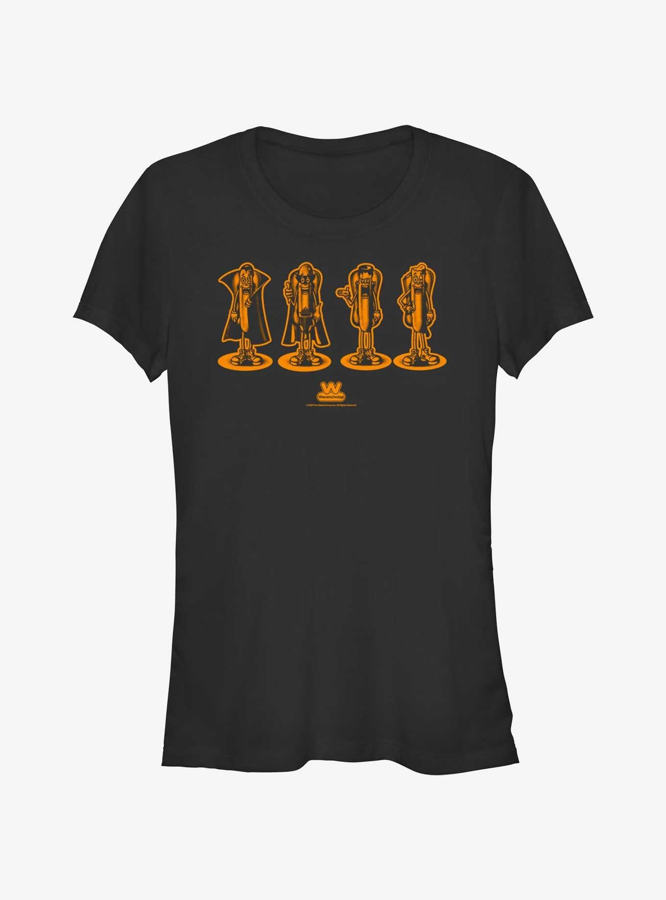 Wienerschnitzel Halloween Hotdogs Girls T-Shirt, BLACK, hi-res