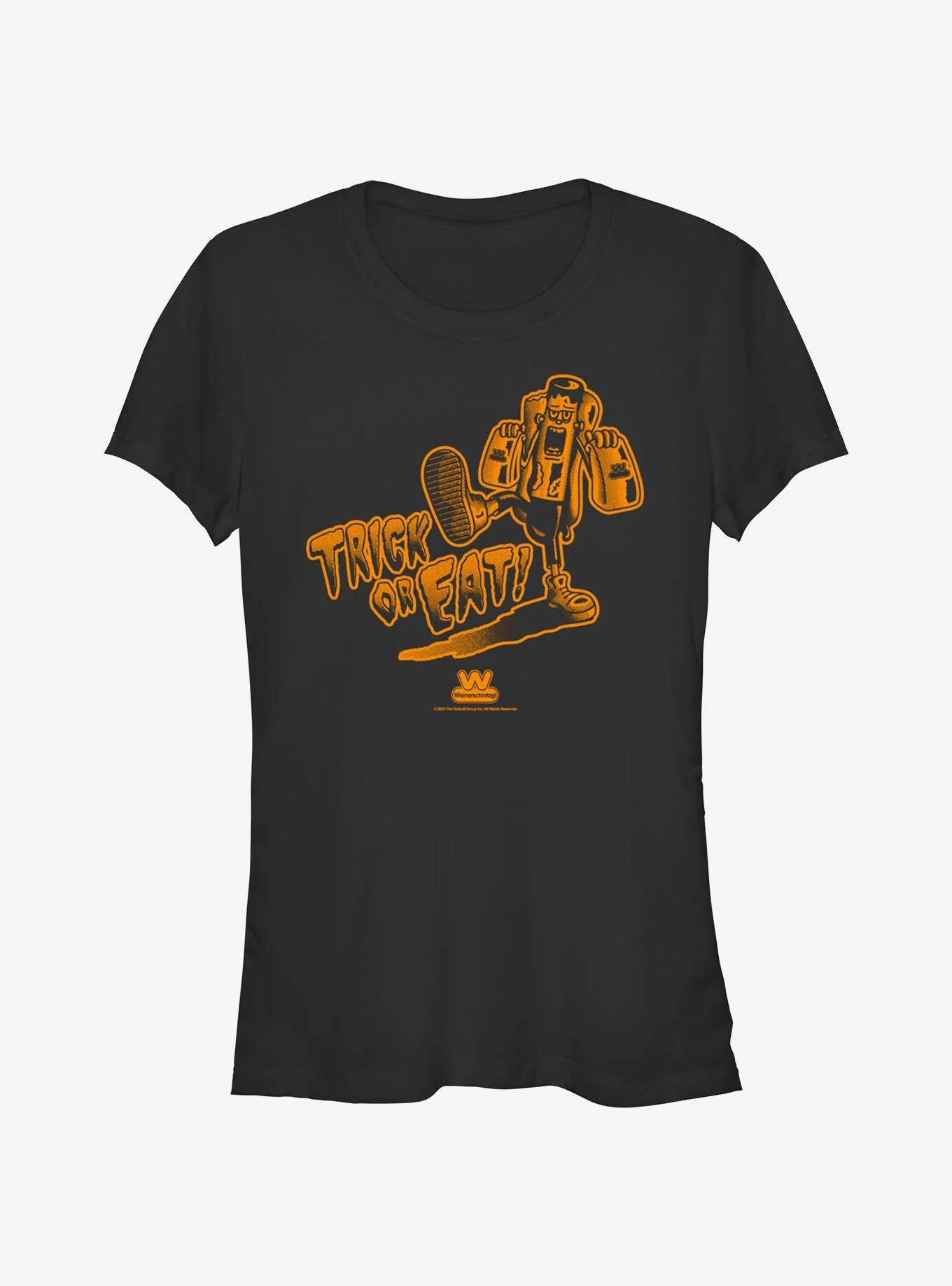 Wienerschnitzel Trick Or Eat Girls T-Shirt, BLACK, hi-res