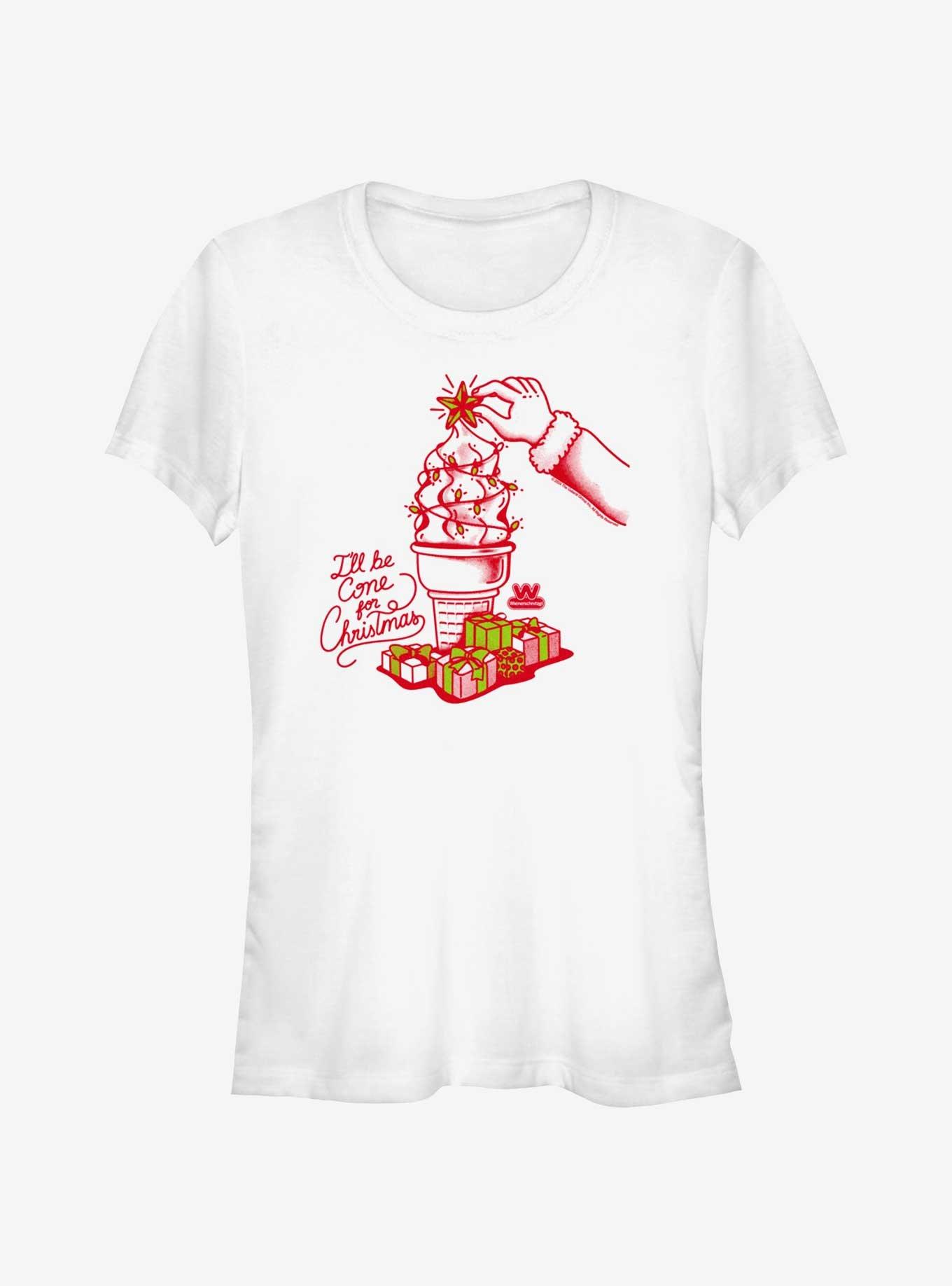 Wienerschnitzel Christmas Cone Girls T-Shirt, WHITE, hi-res