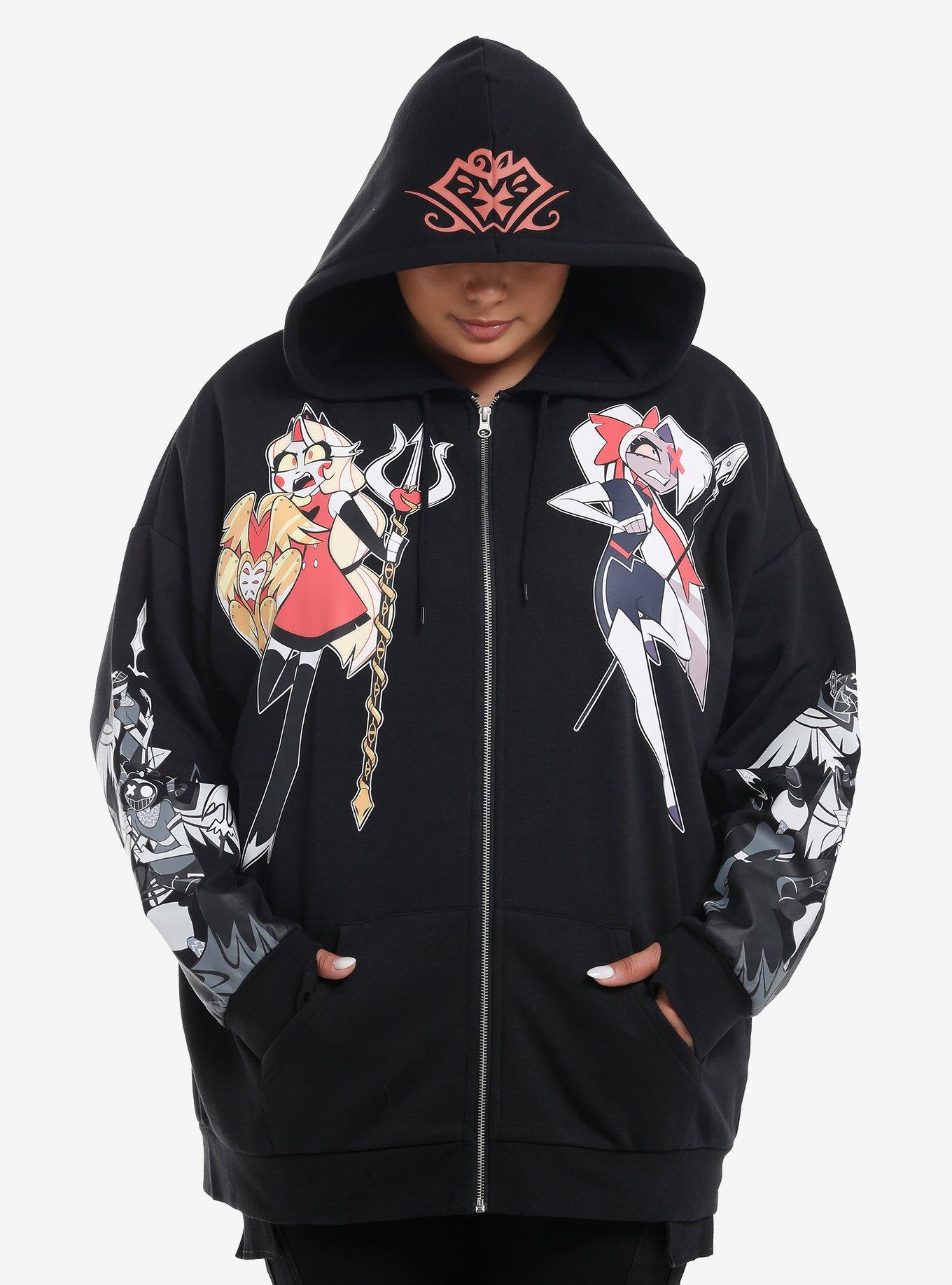 Hazbin Hotel Vaggie & Charlie Girls Oversized Hoodie Plus Size, , hi-res