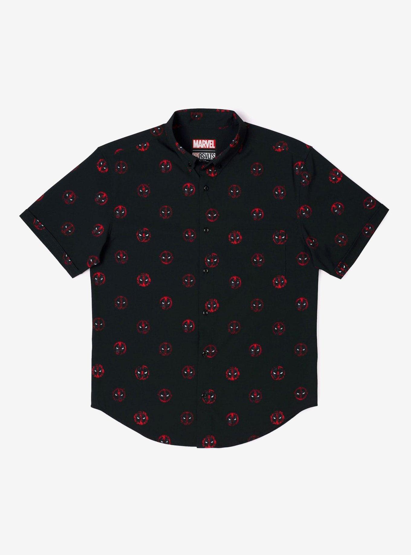 RSVLTS x Deadpool The Anti-Hero Button-Up Shirt, BLACK, hi-res