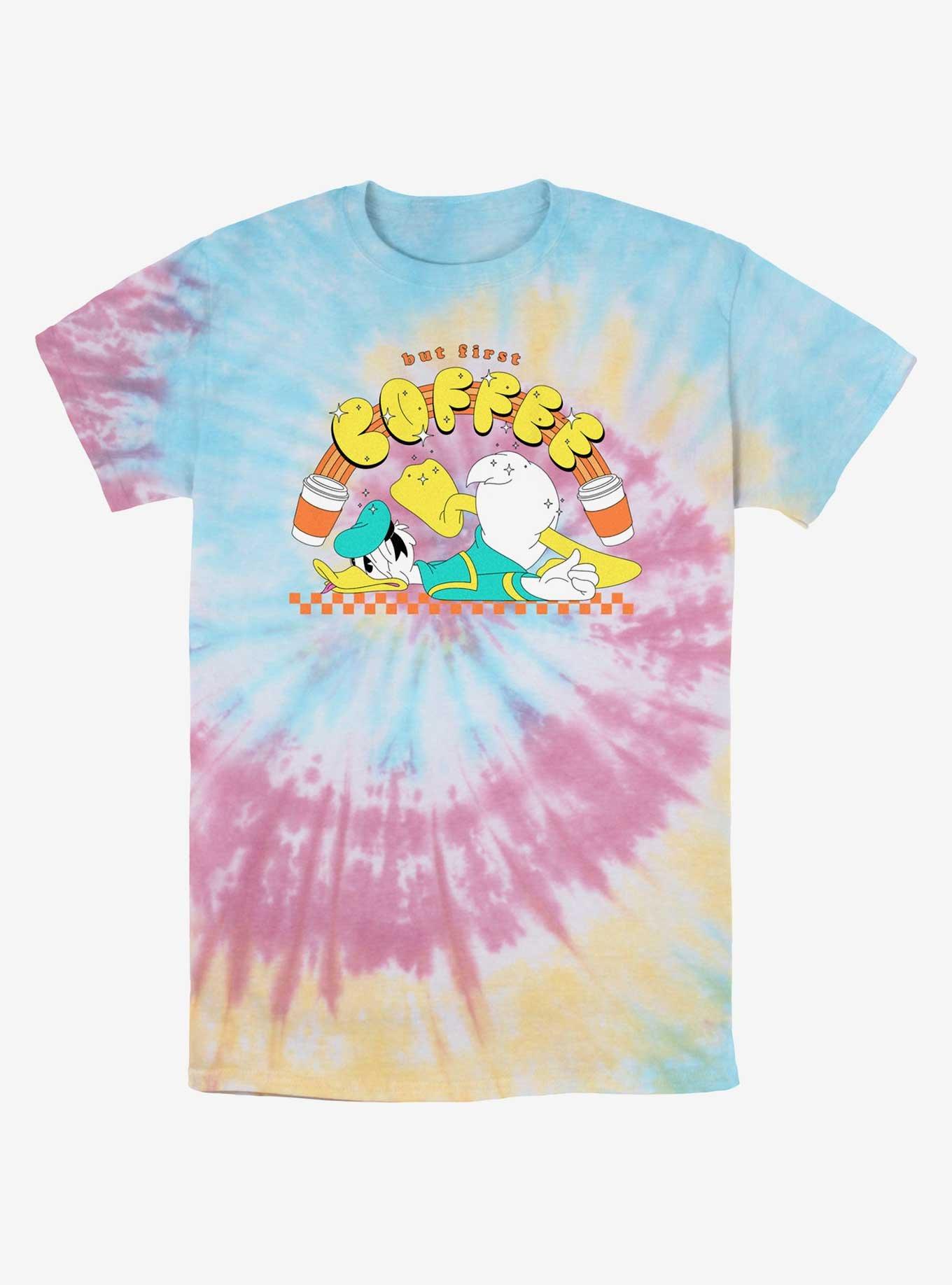 Disney Mickey Mouse But First Coffee Tie-Dye T-Shirt