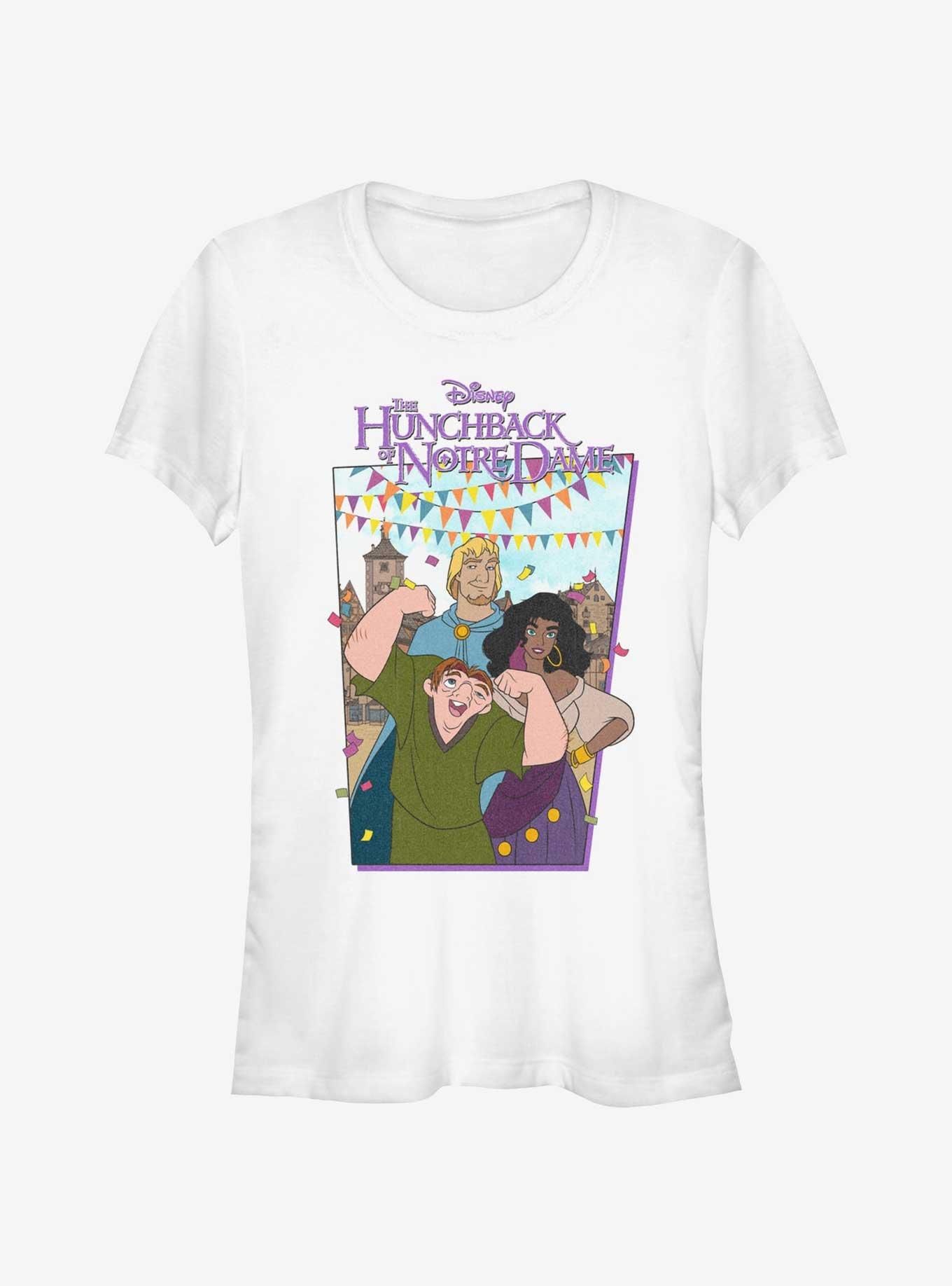 Disney The Hunchback of Notre Dame Group Poster Girls T-Shirt, WHITE, hi-res