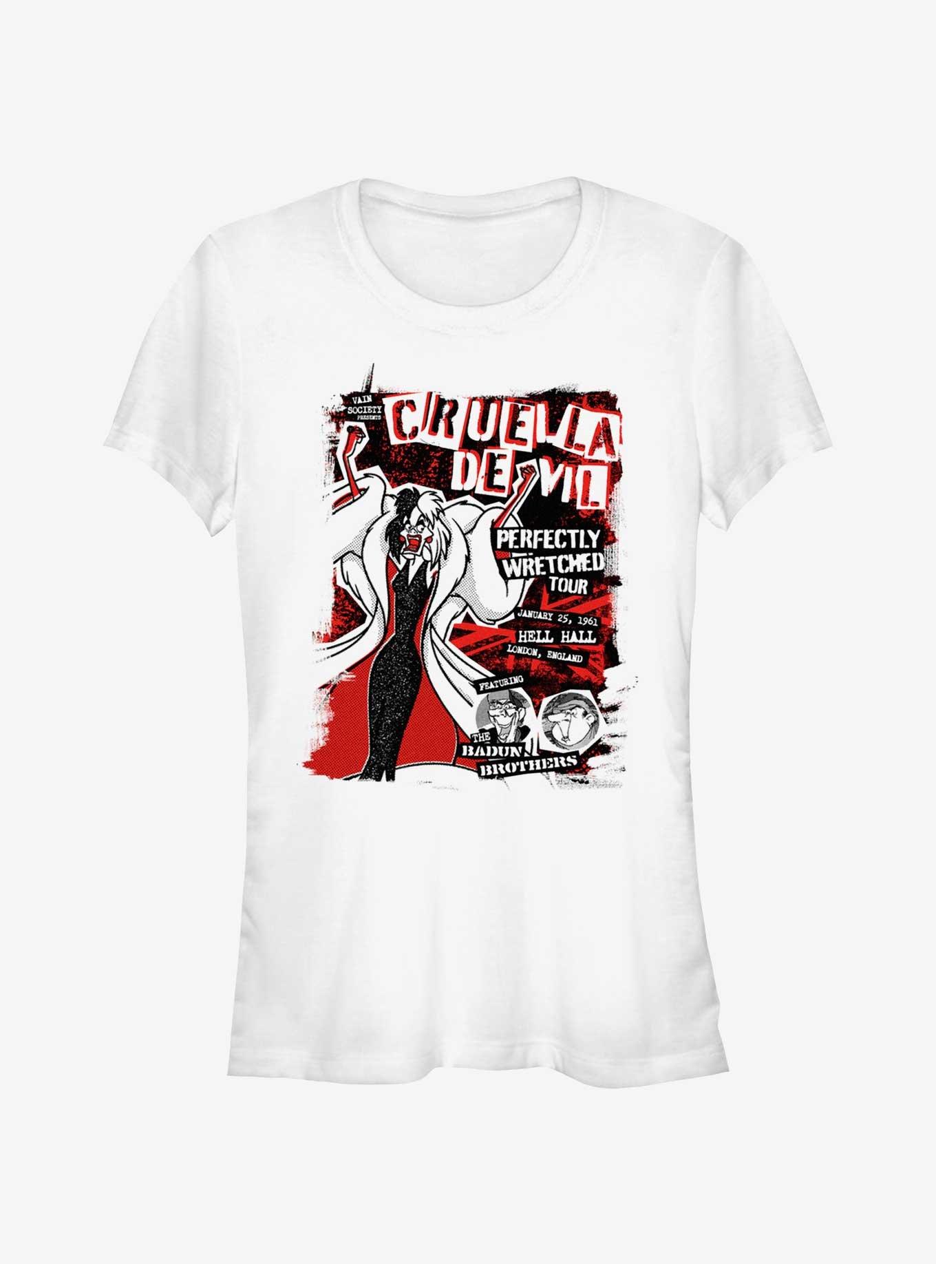 Disney Villains Perfectly Wretched Tour Cruella De Vil Girls T-Shirt