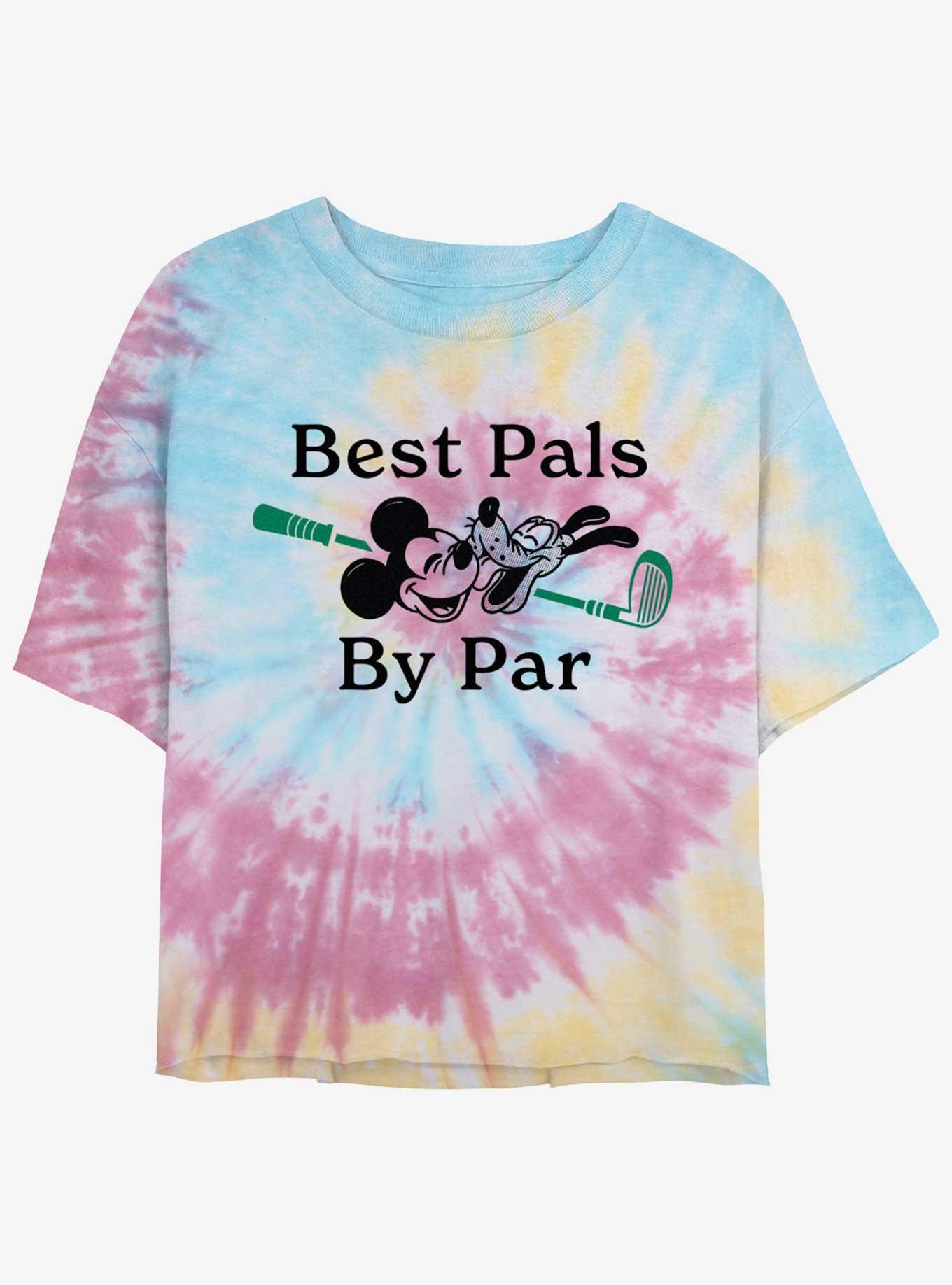 Disney Mickey Mouse Best Pals By Par Girls Tie-Dye Crop T-Shirt