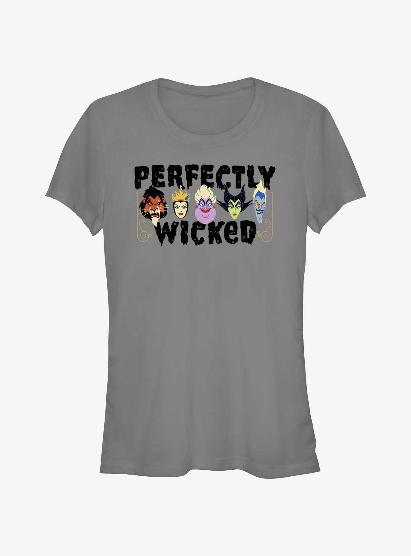 Disney Villains Perfectly Wicked Girls T-Shirt, CHARCOAL, hi-res