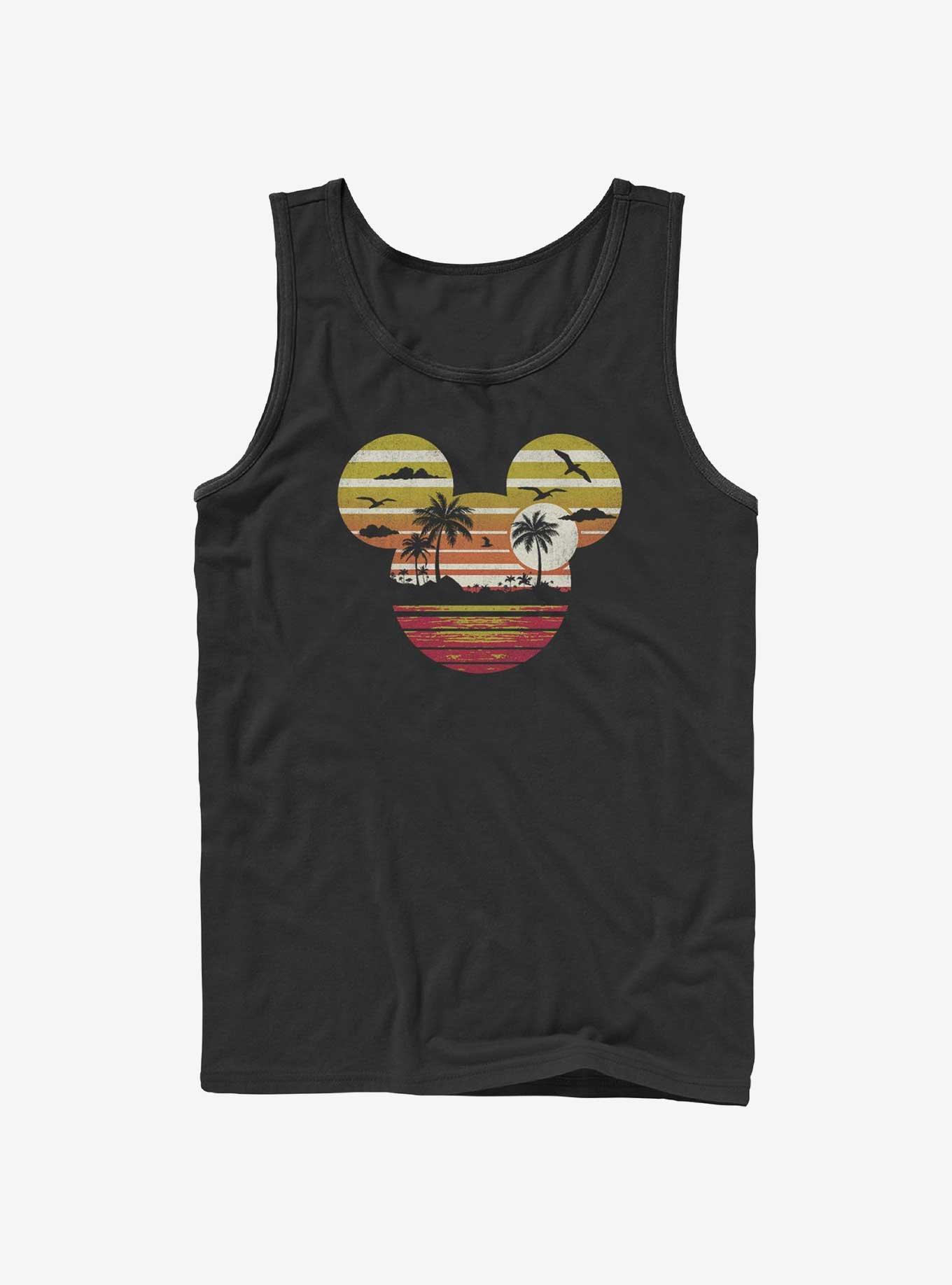 Disney Mickey Mouse Sunset Mouse Head Tank, BLACK, hi-res