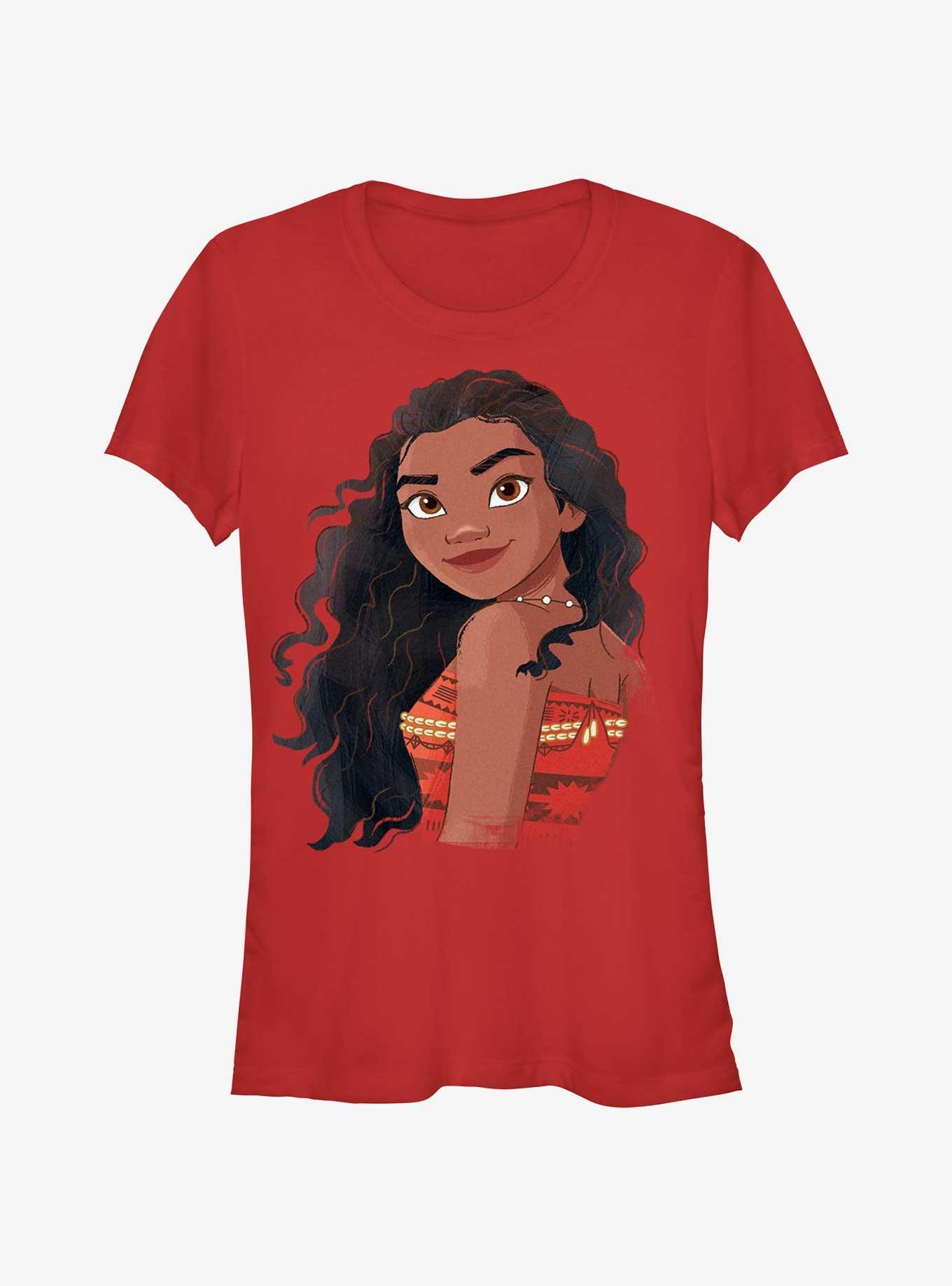 Disney Moana Face Girls T-Shirt, RED, hi-res