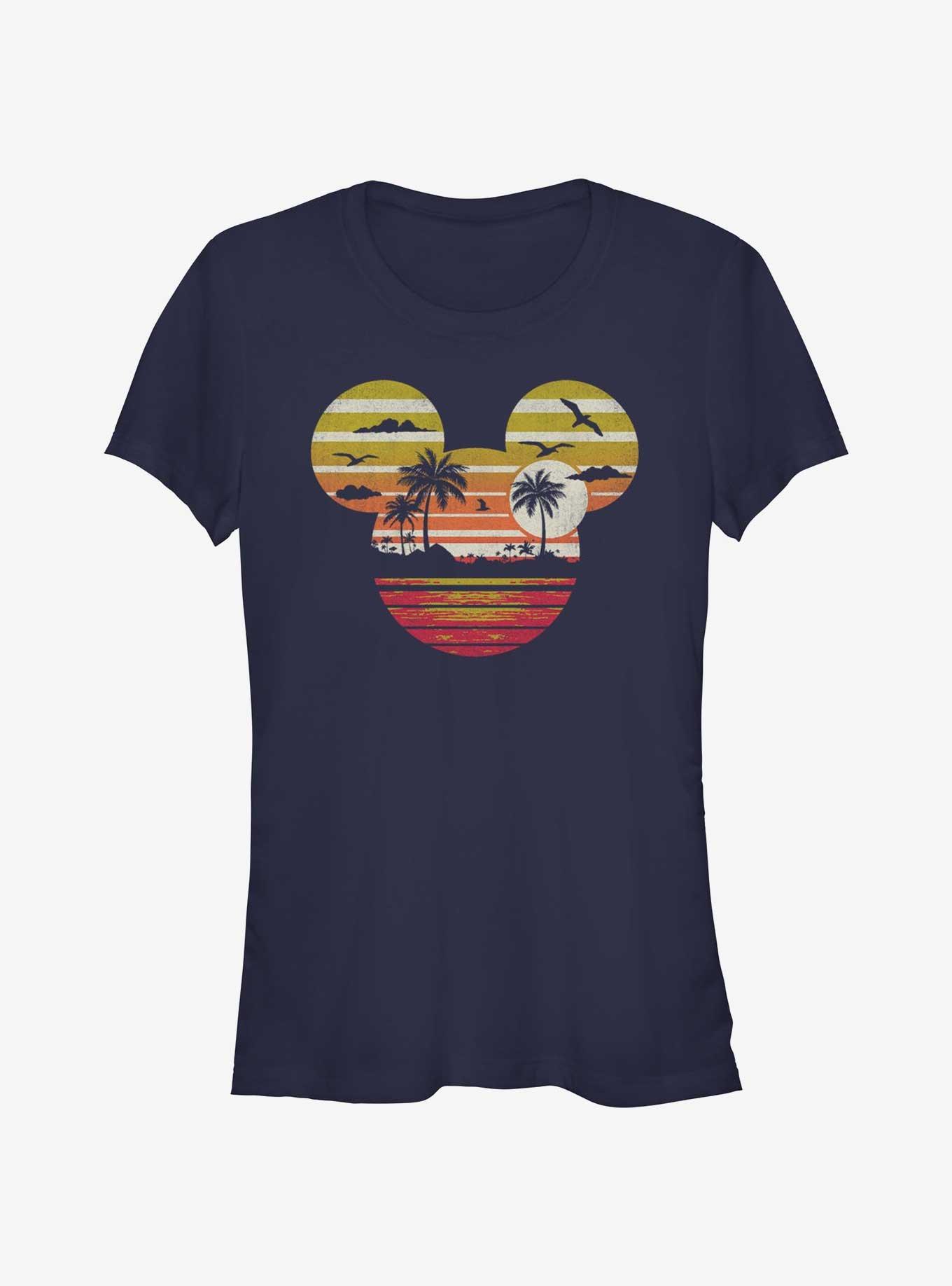 Disney Mickey Mouse Sunset Mouse Head Girls T-Shirt