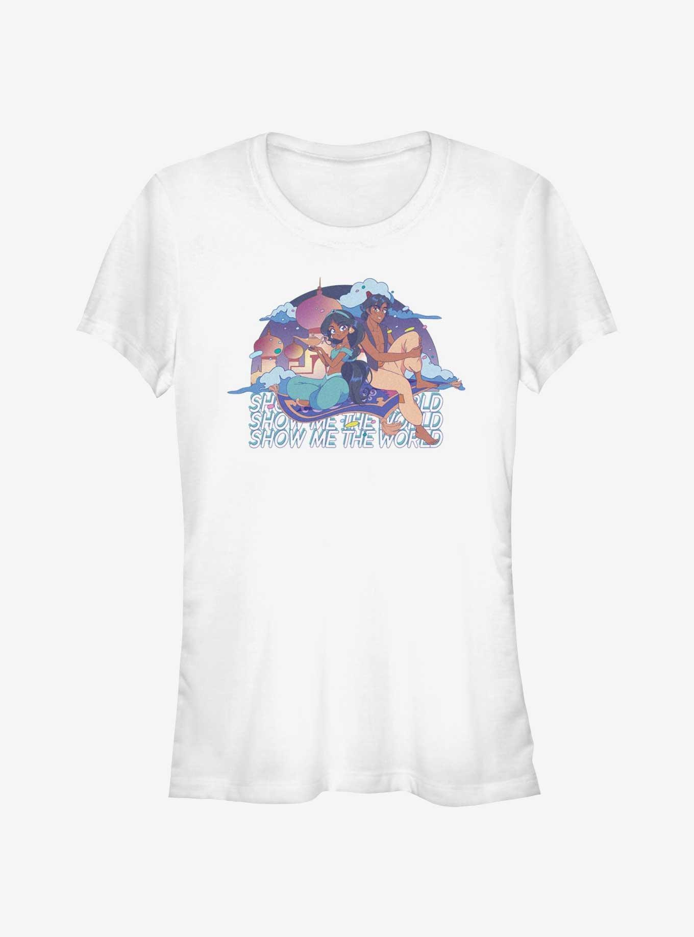 Disney Aladdin Show Me The World Manga Girls T-Shirt, WHITE, hi-res