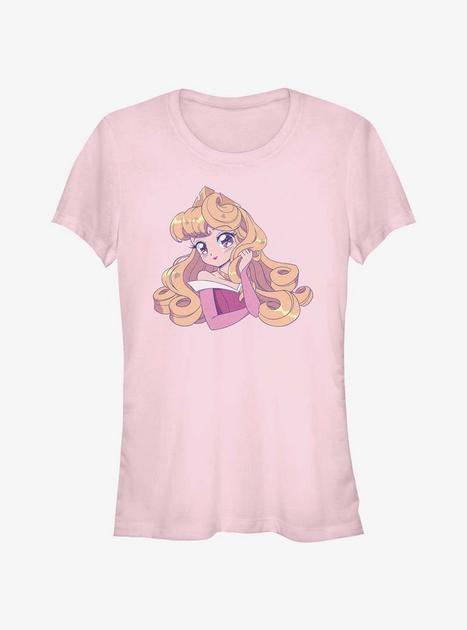 Disney Sleeping Beauty Cute Aurora Manga Version Girls T-Shirt - PINK ...