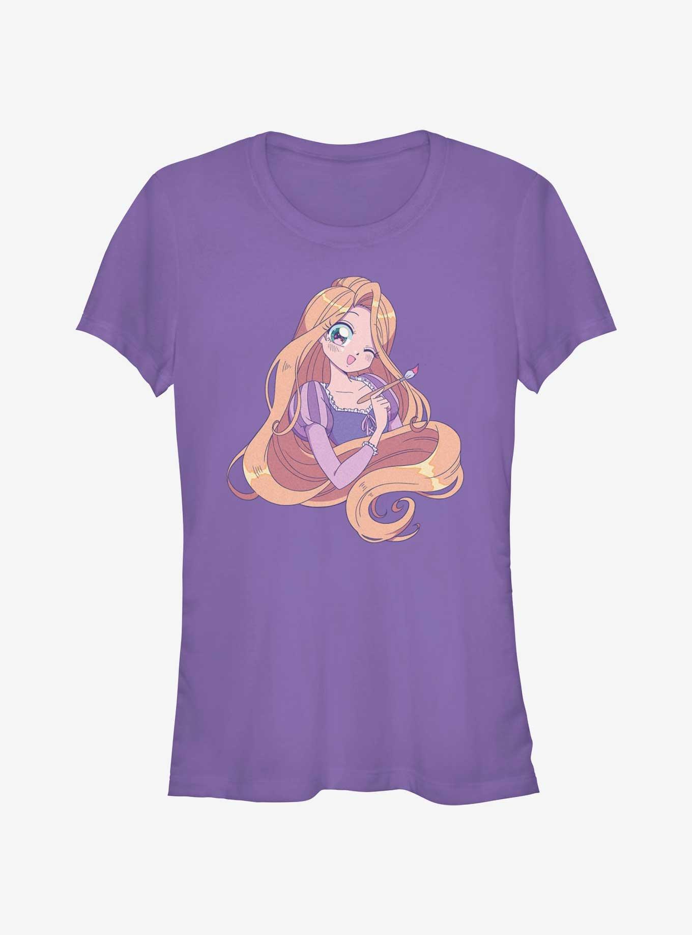 Disney Tangled Cute Rapunzel Manga Version Girls T-Shirt