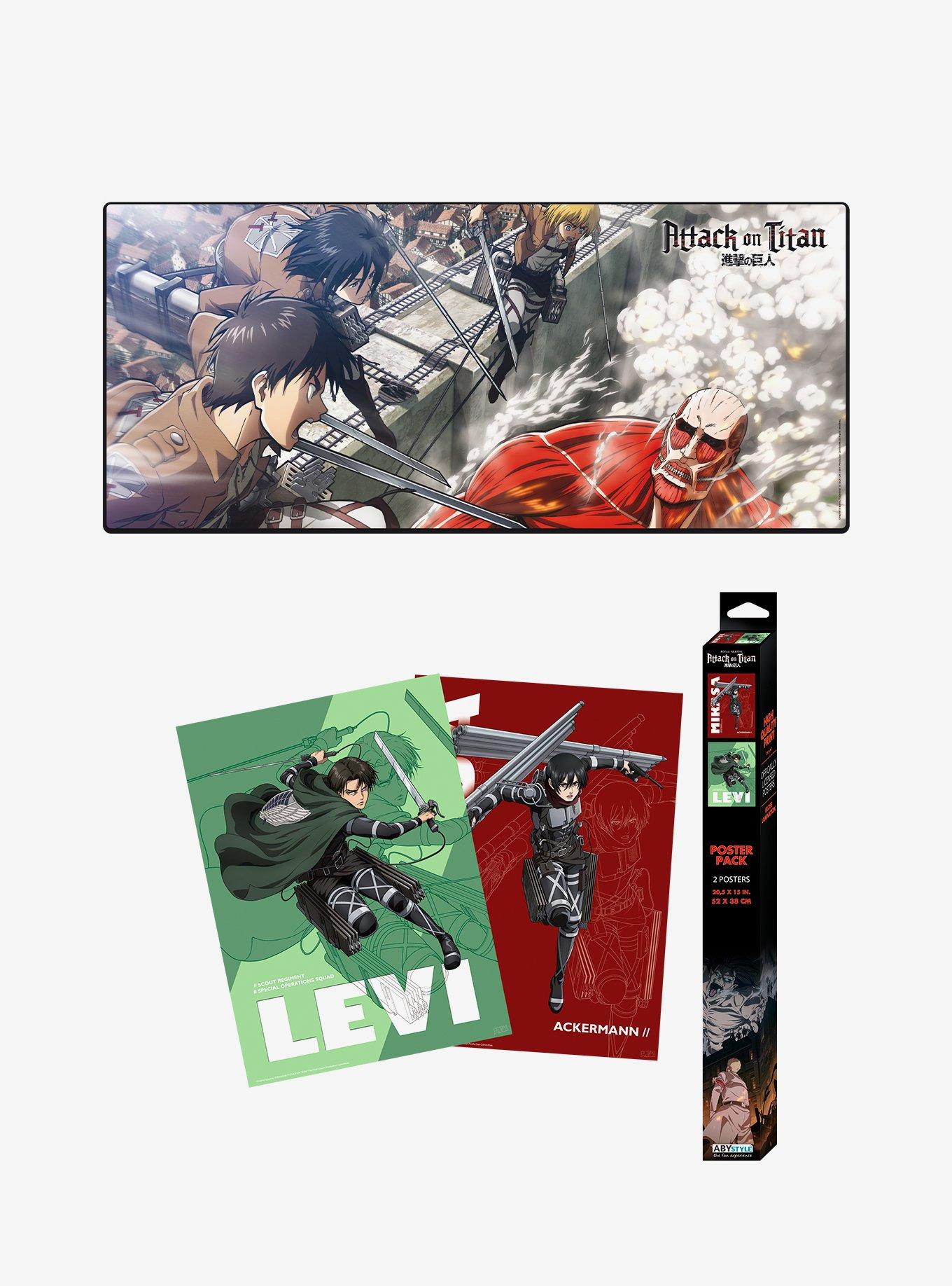 Attack on Titan XXL Mousepad and Boxed Poster Bundle, , hi-res