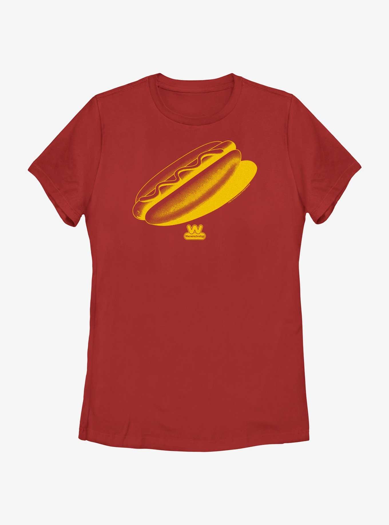 Wienerschnitzel Hotdog Stamp Womens T-Shirt, , hi-res