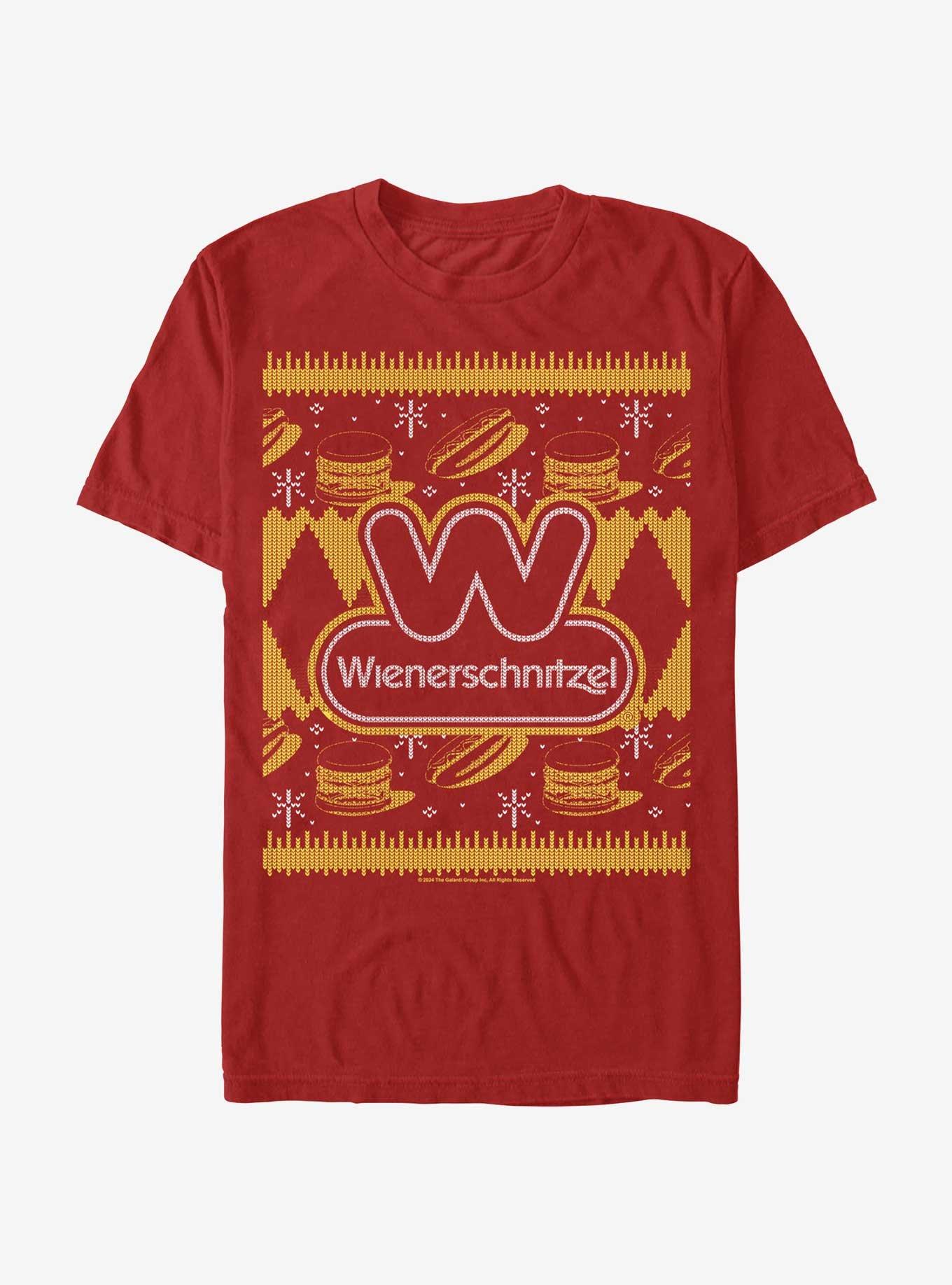 Wienerschnitzel Ugly Sweater T-Shirt, RED, hi-res