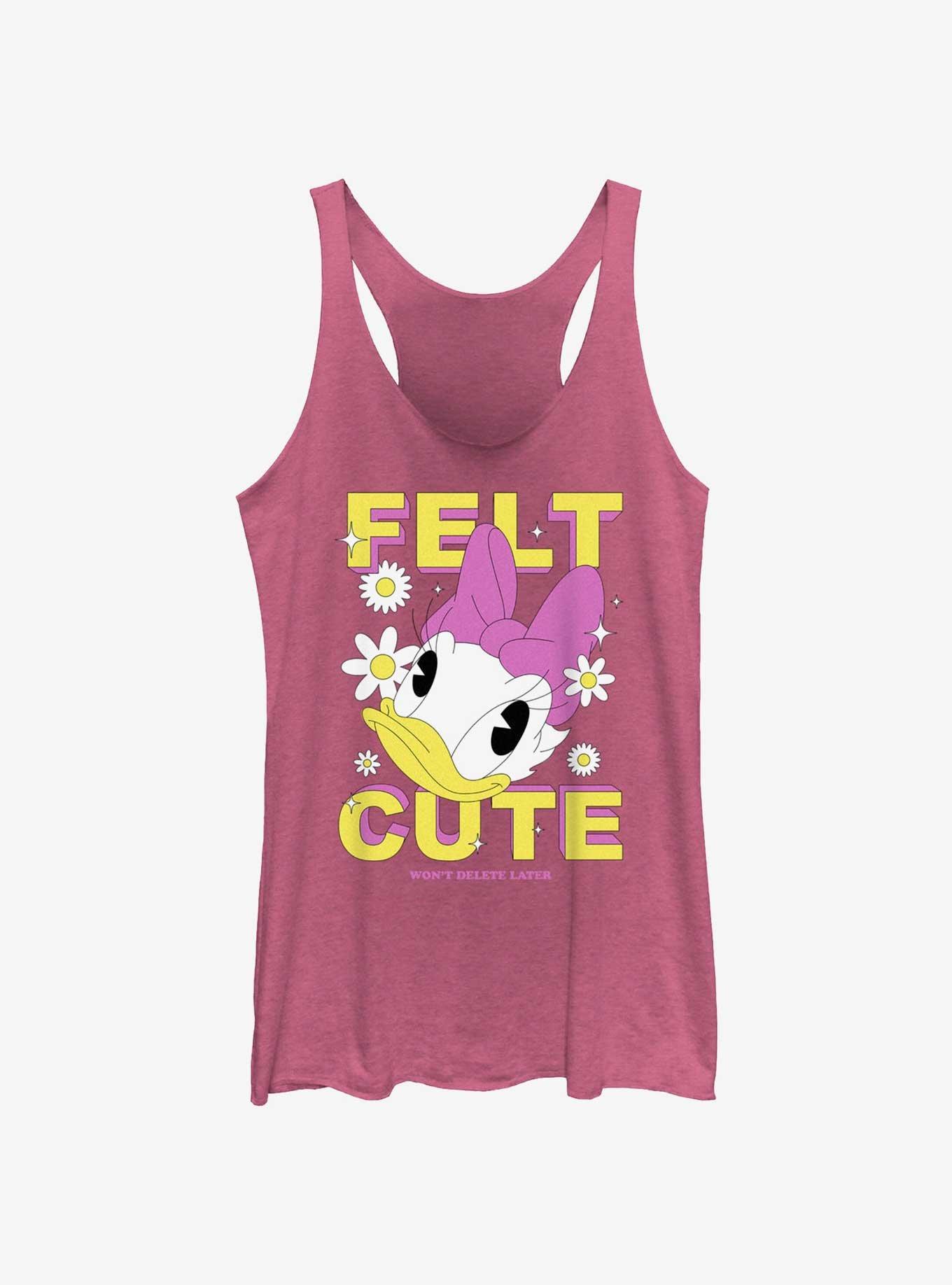 Disney Daisy Duck Felt Cute Girls Tank Top, PINK HTR, hi-res