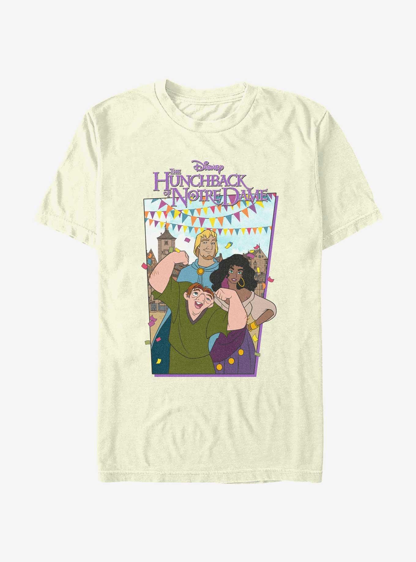 Disney The Hunchback of Notre Dame Group Poster T-Shirt, NATURAL, hi-res