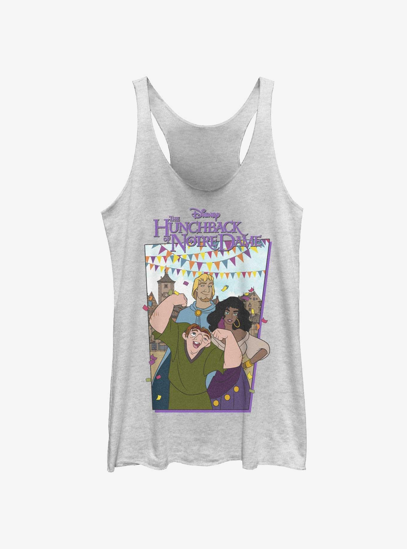 Disney The Hunchback of Notre Dame Group Poster Girls Tank, WHITE HTR, hi-res