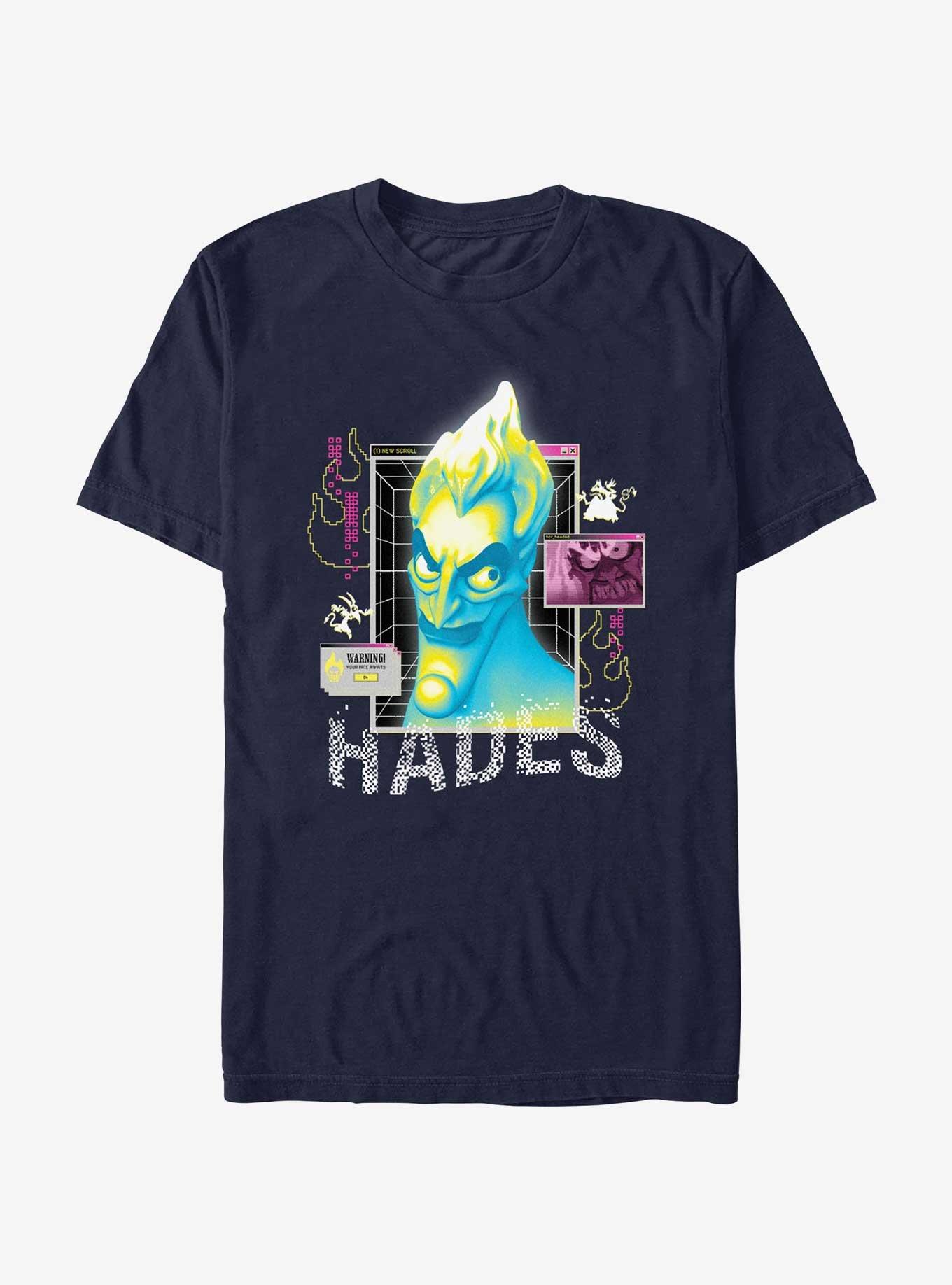 Disney Villains Hades Warning T-Shirt, NAVY, hi-res