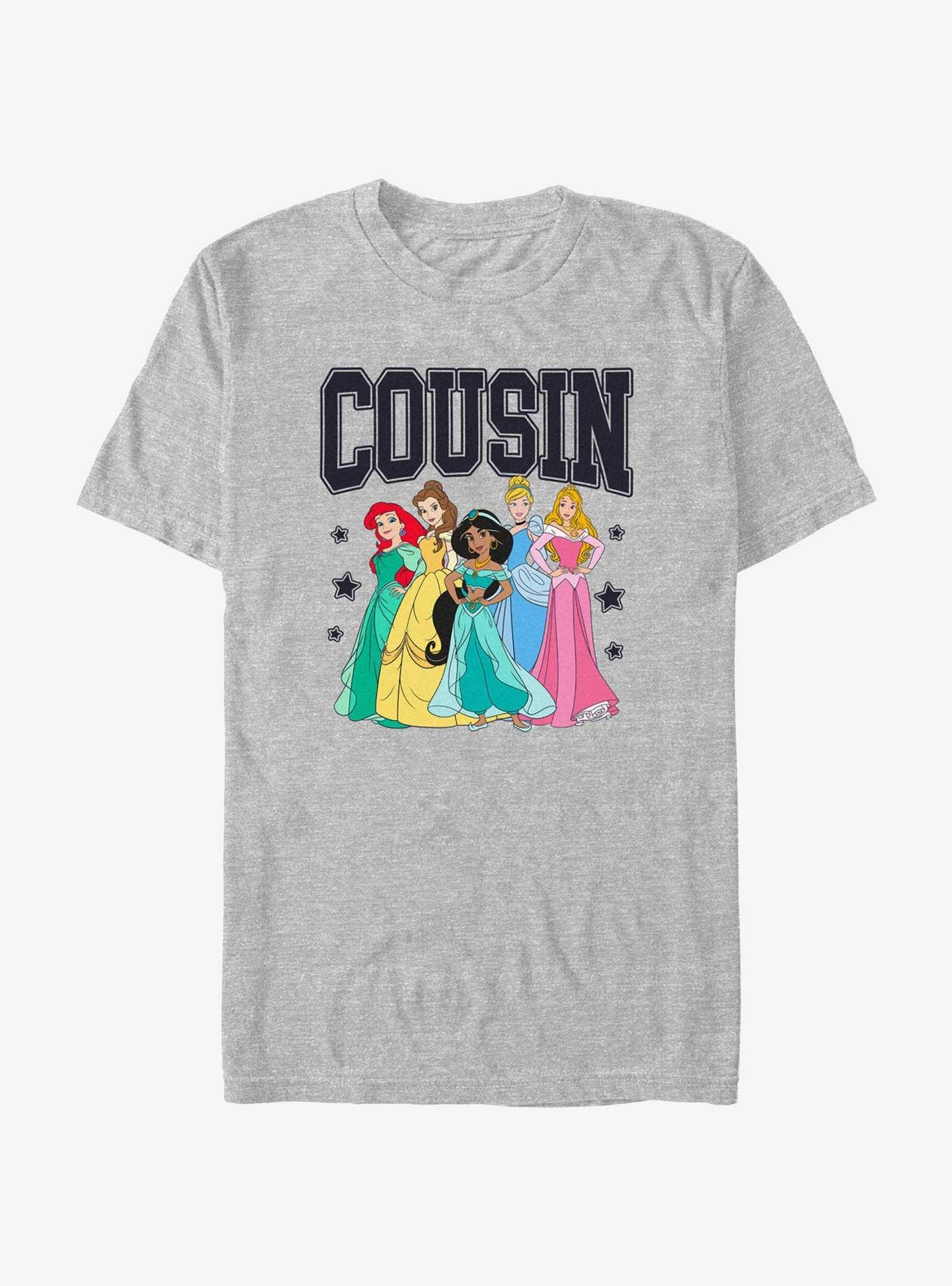 Disney Princesses Cousin Collegiate T-Shirt, ATH HTR, hi-res