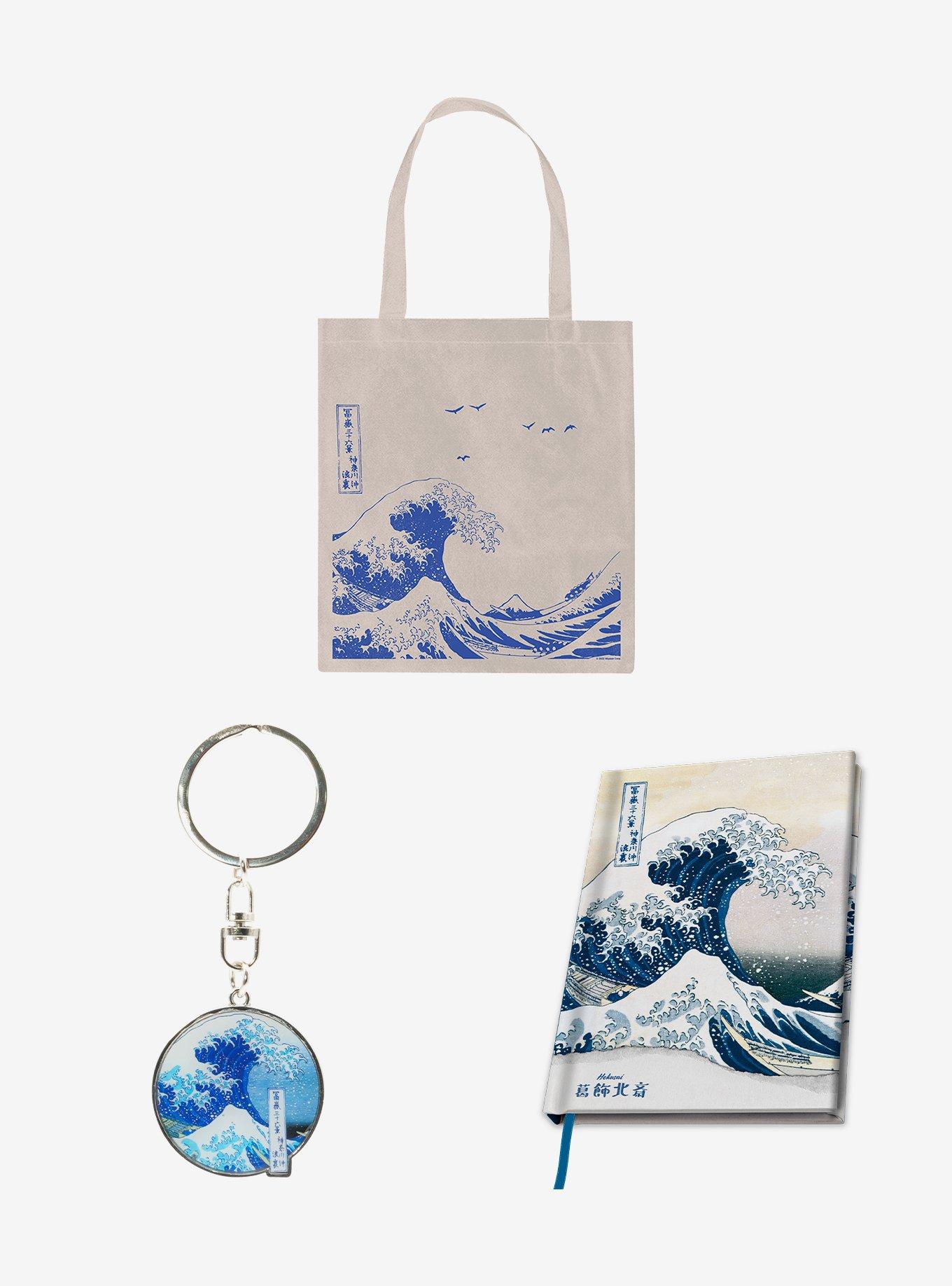 Hokusai Tote Bag Keychain & Notebook Bundle, , hi-res