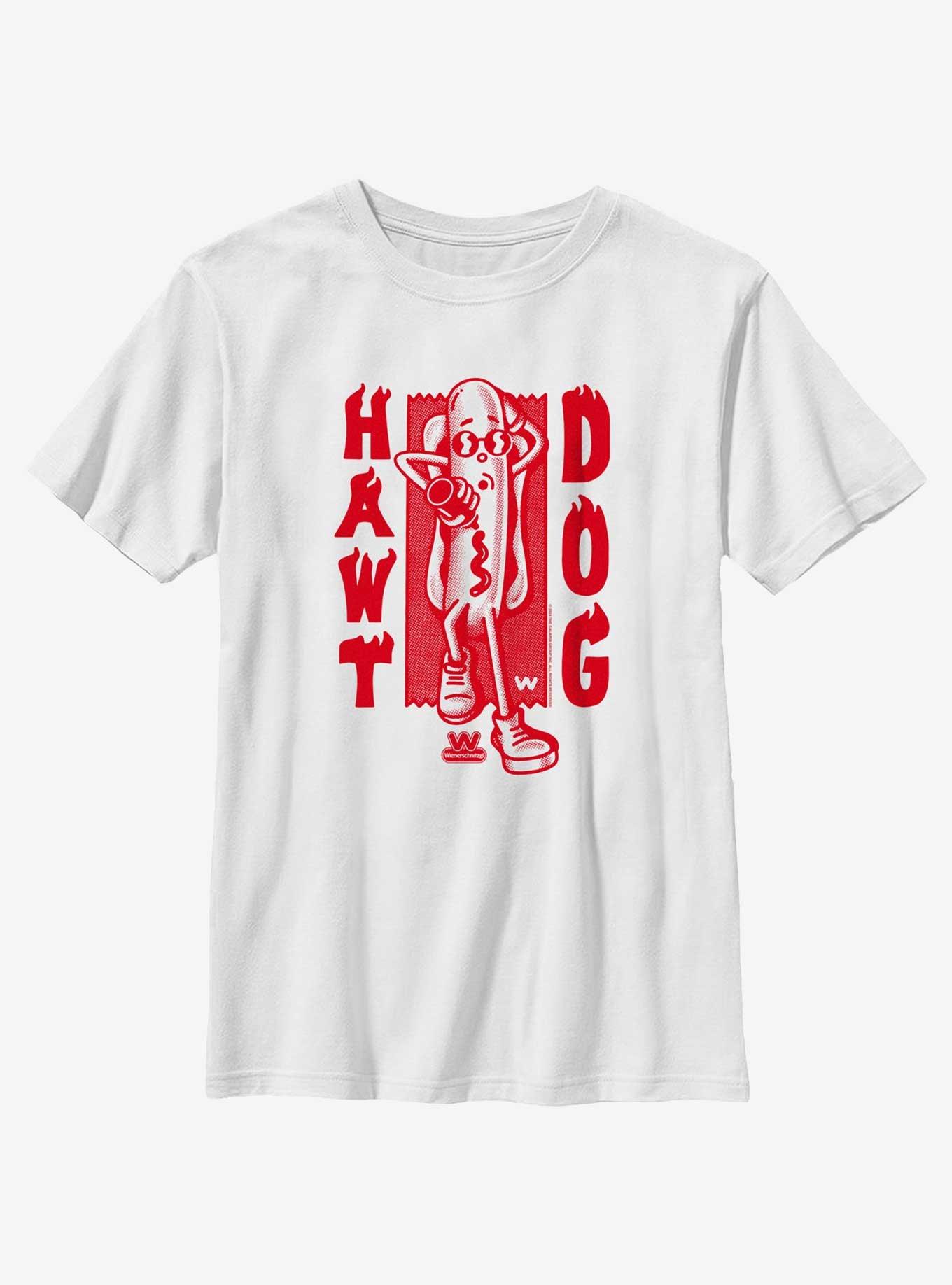 Wienerschnitzel Hawt Dog Youth T-Shirt, WHITE, hi-res