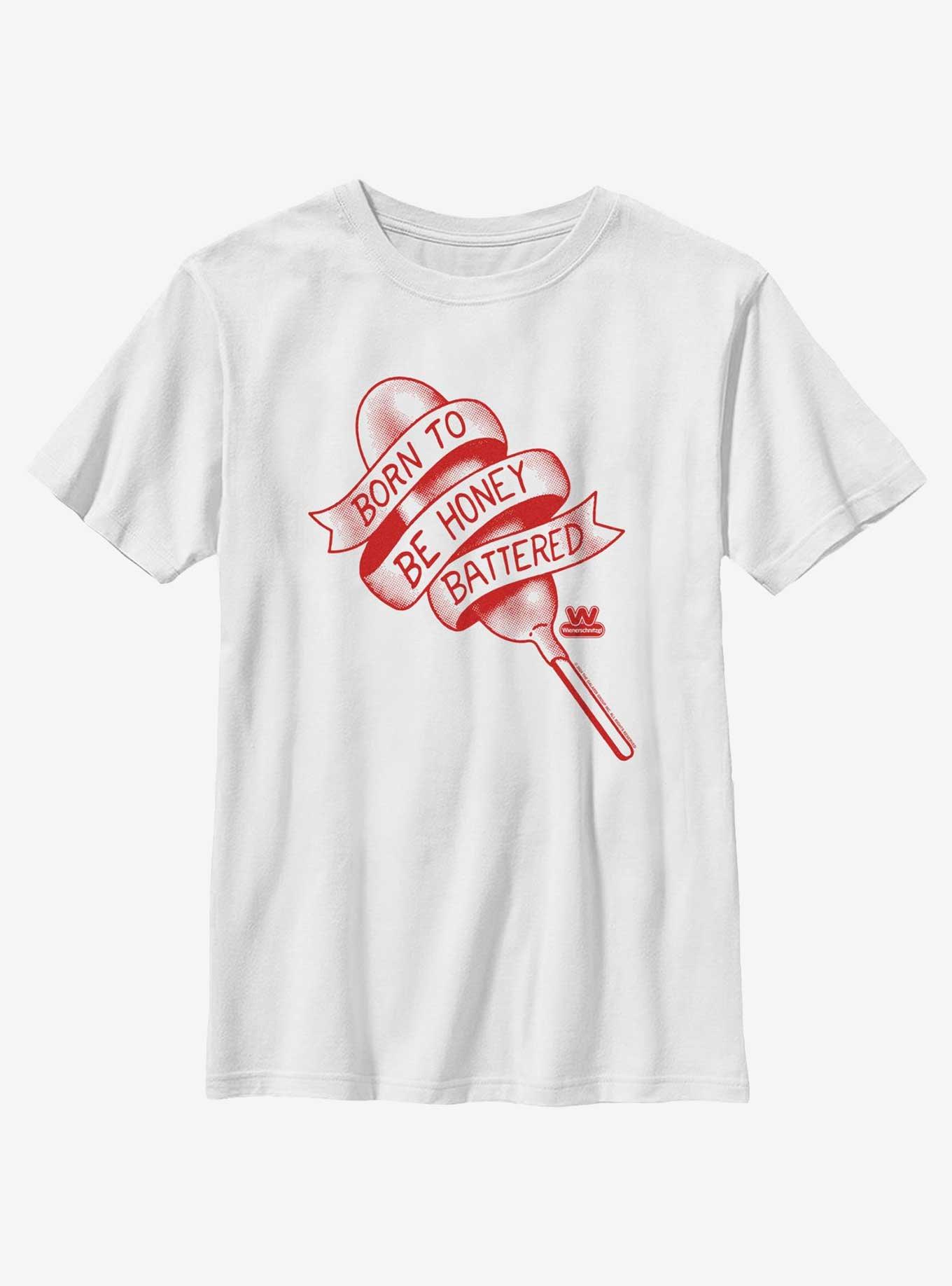 Wienerschnitzel Be Honey Battered Youth T-Shirt, WHITE, hi-res