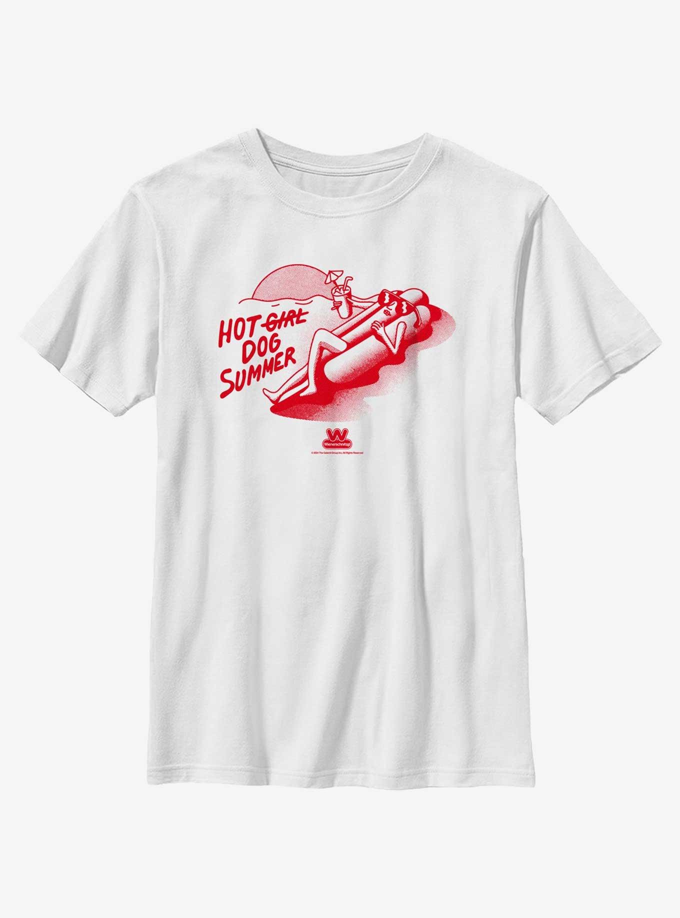 Wienerschnitzel Hot Dog Summer Youth T-Shirt, WHITE, hi-res