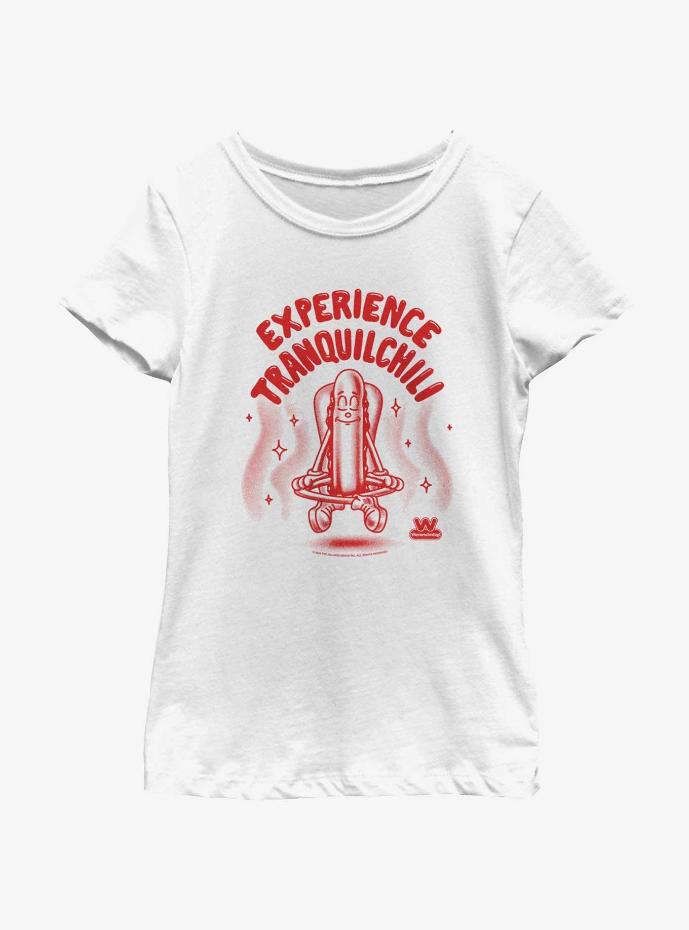 Wienerschnitzel Experience Tranquilchili Youth Girls T-Shirt, WHITE, hi-res