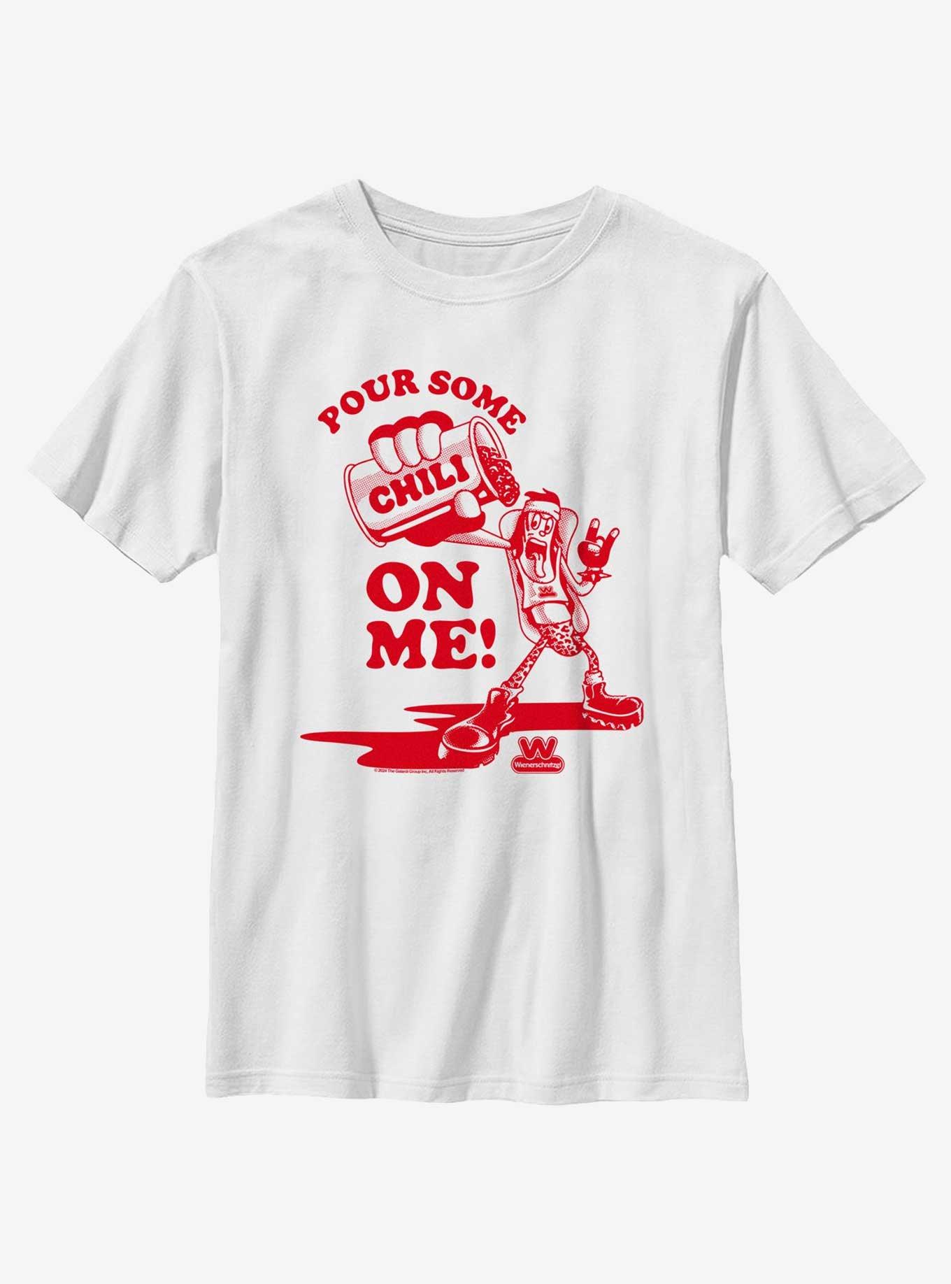 Wienerschnitzel Pour Some Chilli Youth T-Shirt, , hi-res