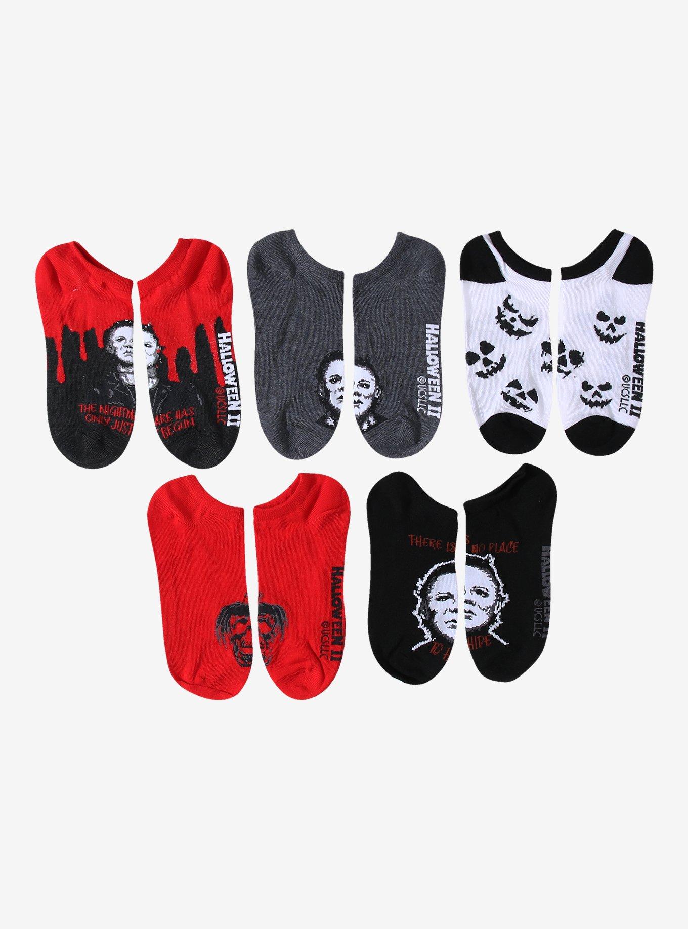 Halloween II Michael Myers No-Show Socks 5 Pair