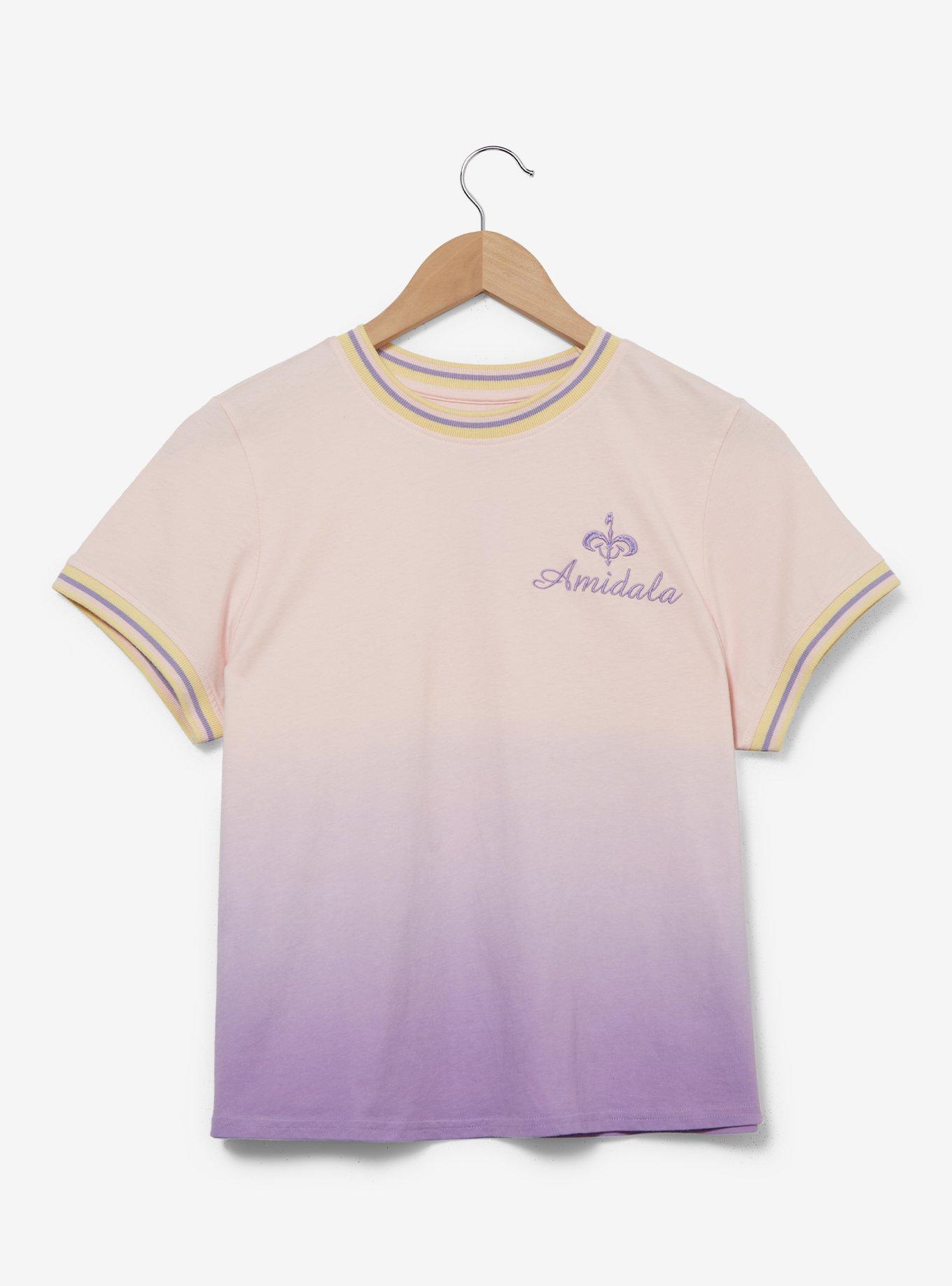 Star Wars Queen Padm&eacute; Amidala Ombr&eacute; Women's Plus Size Cropped T-Shirt - BoxLunch Exclusive, PINK OMBRE, hi-res