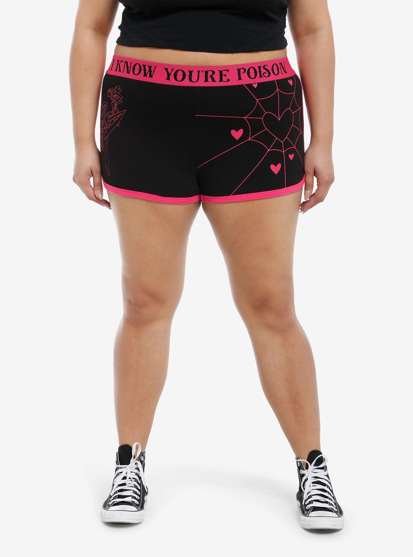 Hazbin Hotel Angel Dust Lounge Shorts Plus Size, , hi-res