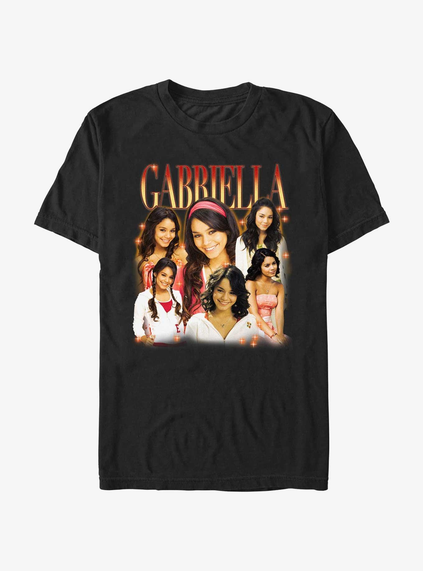 High School Musical Gabriella Portrait Collage T-Shirt, BLACK, hi-res