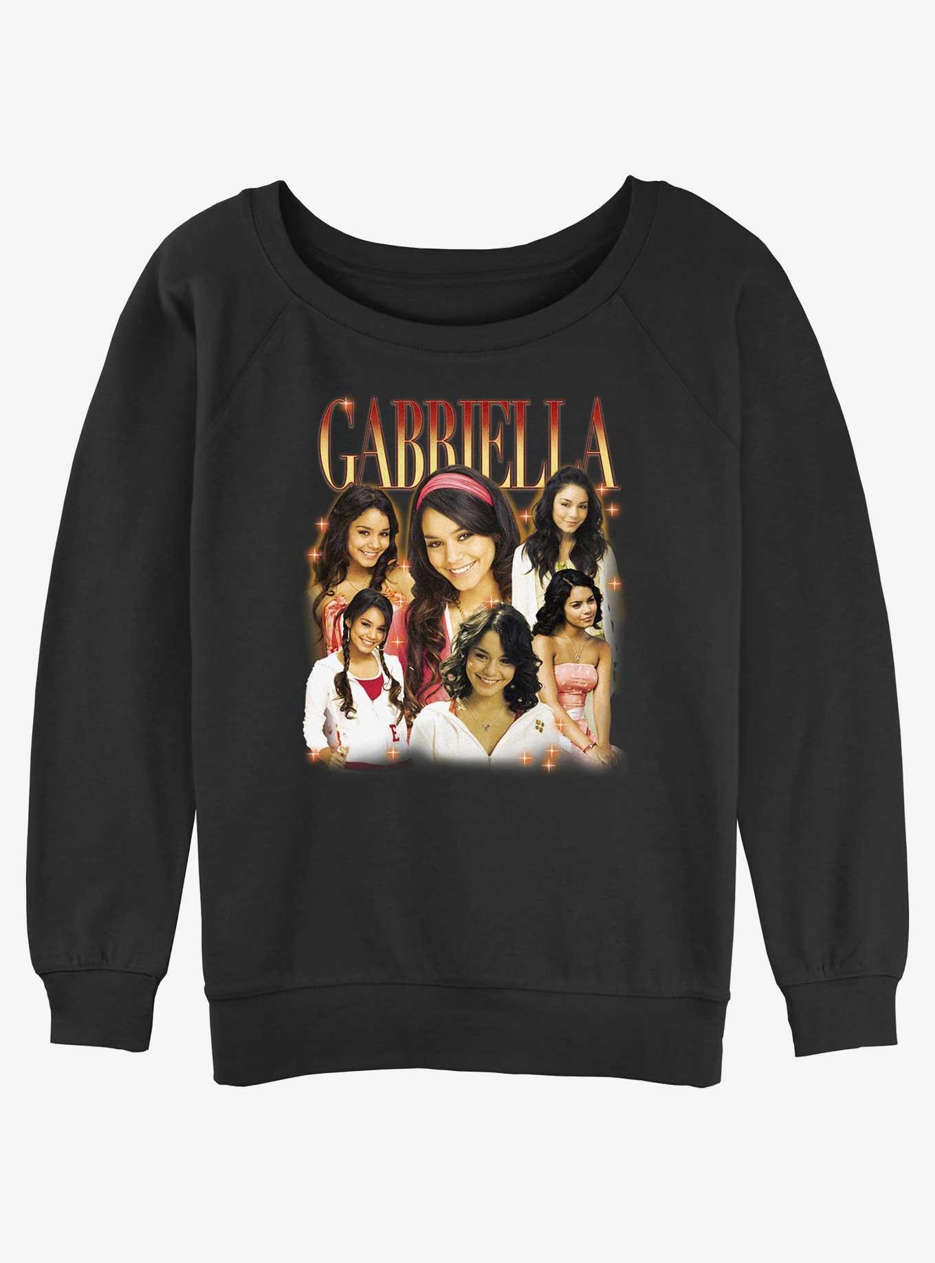 High School Musical Gabriella Portrait Collage Womens Slouchy Sweatshirt