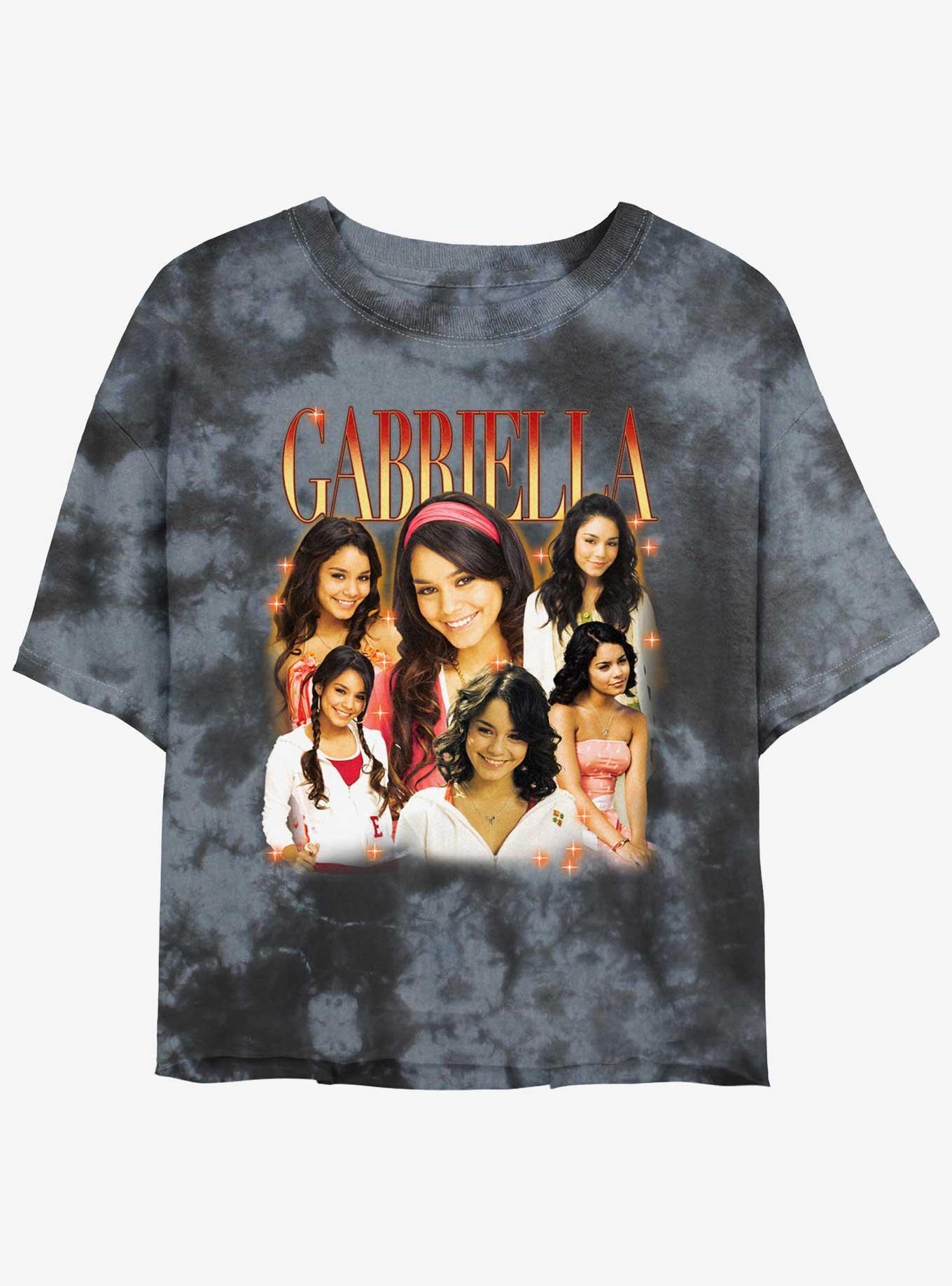 High School Musical Gabriella Portrait Collage Tie Dye Crop Girls T-Shirt