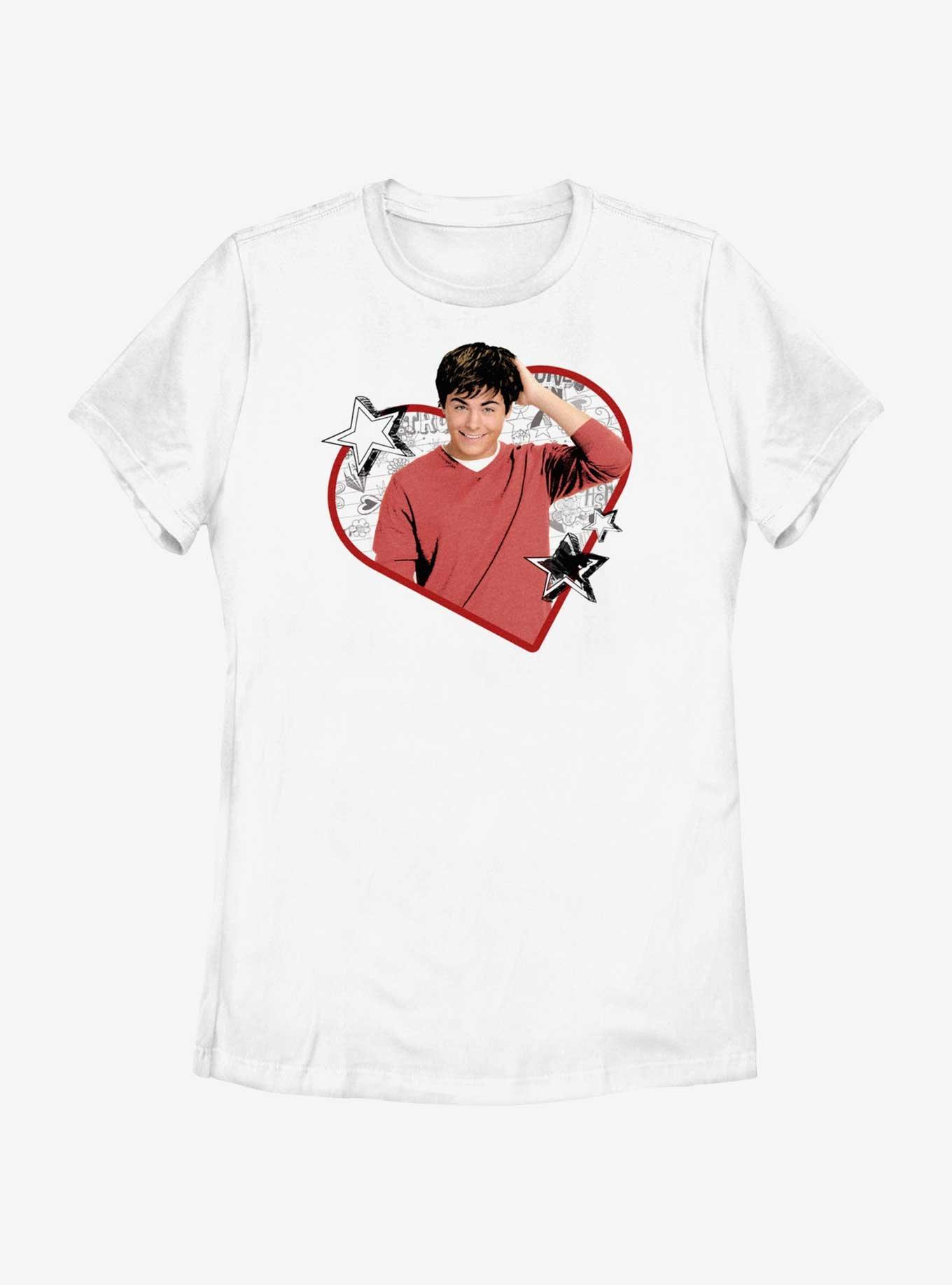 High School Musical Troy Heart Doodle Portrait Womens T-Shirt