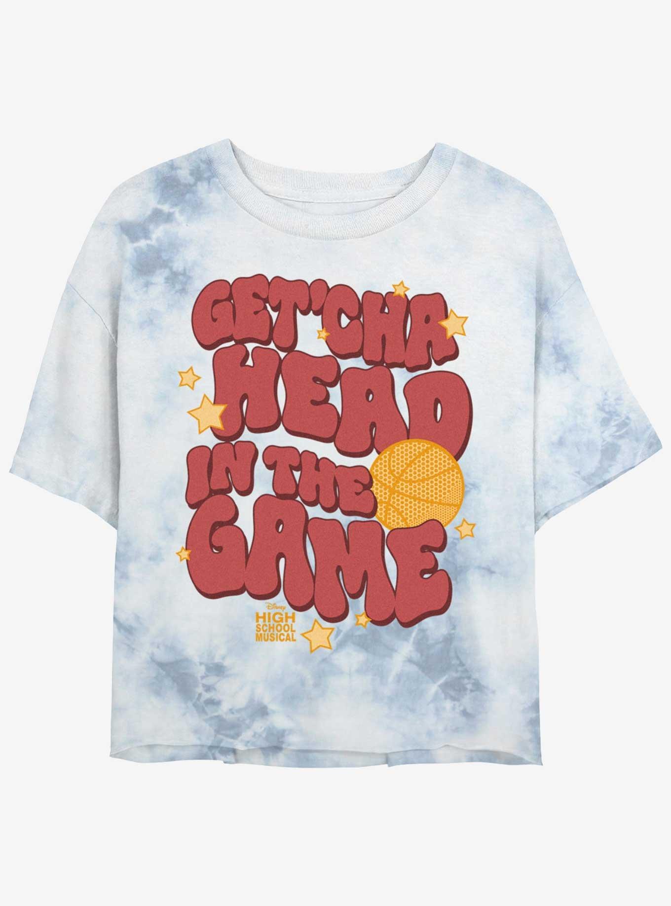 High School Musical Getcha Head In The Game Tie Dye Crop Girls T-Shirt, WHITEBLUE, hi-res